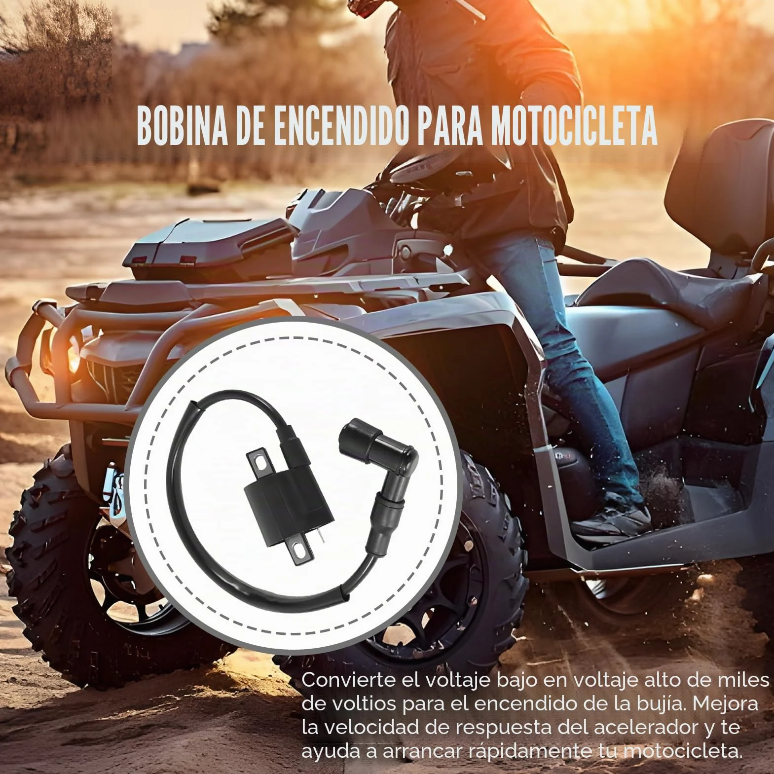 Bobina de encendido de alto rendimiento para moto, scooter, ciclomotor, ATV 125CC 150CC 200CC 250CC, bobina de encendido universal, reemplazo confiable, encendido rápido, compatible con motor GY6