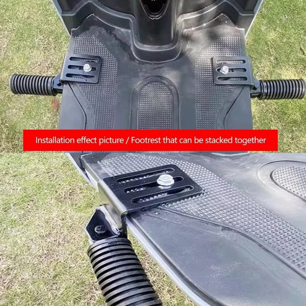 reposapiés plegables para 2Pcs Foldable Motorcycle Pedal Footstep | 2Pcs Foldable Motorcycle Pedal Footstep Anti-Slip Hanging Step Aluminum Alloy