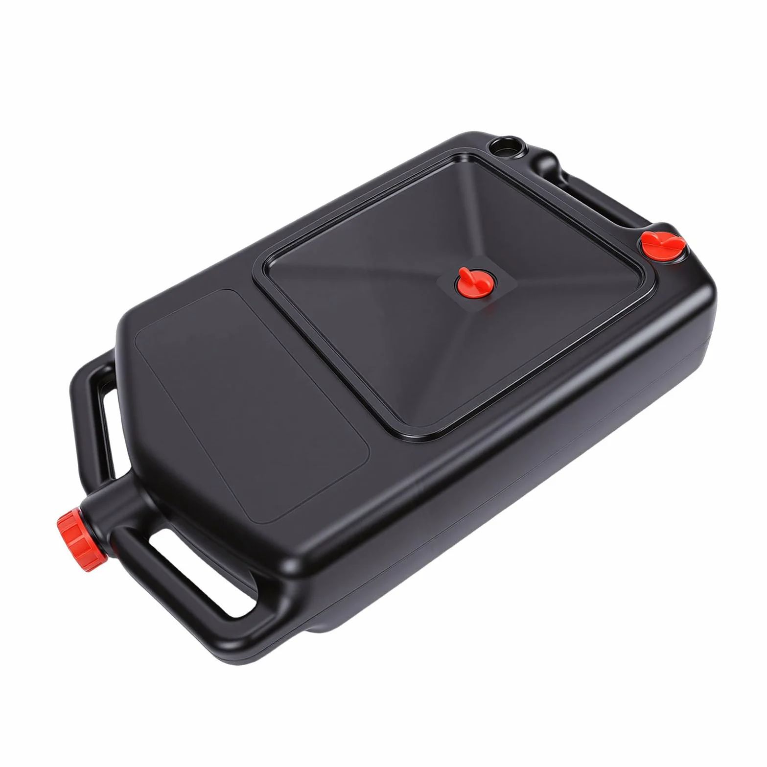 Headerbs Recipiente de Aceite de 12L con Diseño de Perfil bajo y Pico Vertedor para ATVs, Motocicletas, Cortacéspedes y Vehículos de Poca