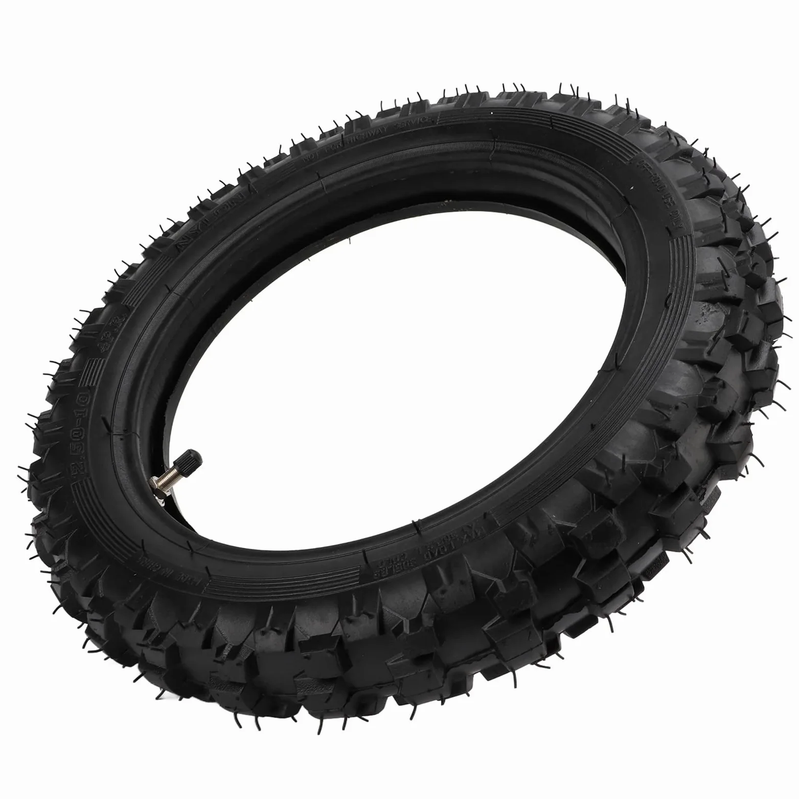 Neumático 2.50-10 con Cámara de Aire para Moto de Cross, Caucho Butilo, Juego Antideslizante CRF50