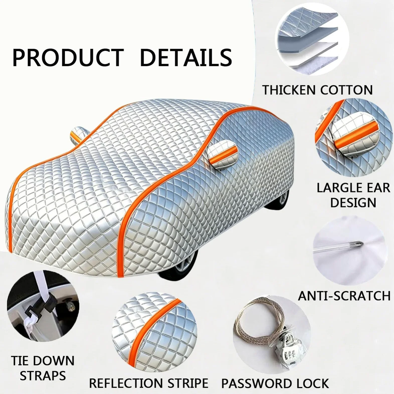 Funda Antigranizo Coche para C upra Terramar | Ecológico, Material De Mayor Grosor, Resistente a Desgarros y Duradero, Incluye Bolsa De Almacenamiento, Forro De Algodón