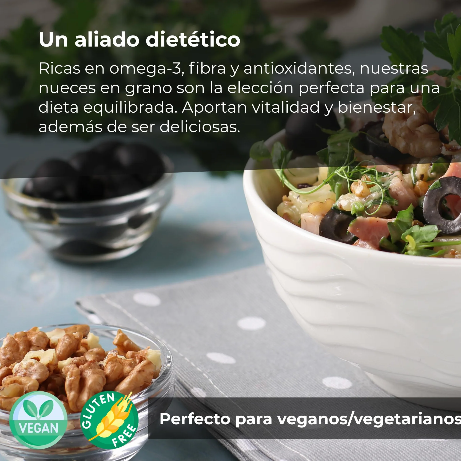 Nueces gran calibre 1kg Natural Sin sal Dorimed