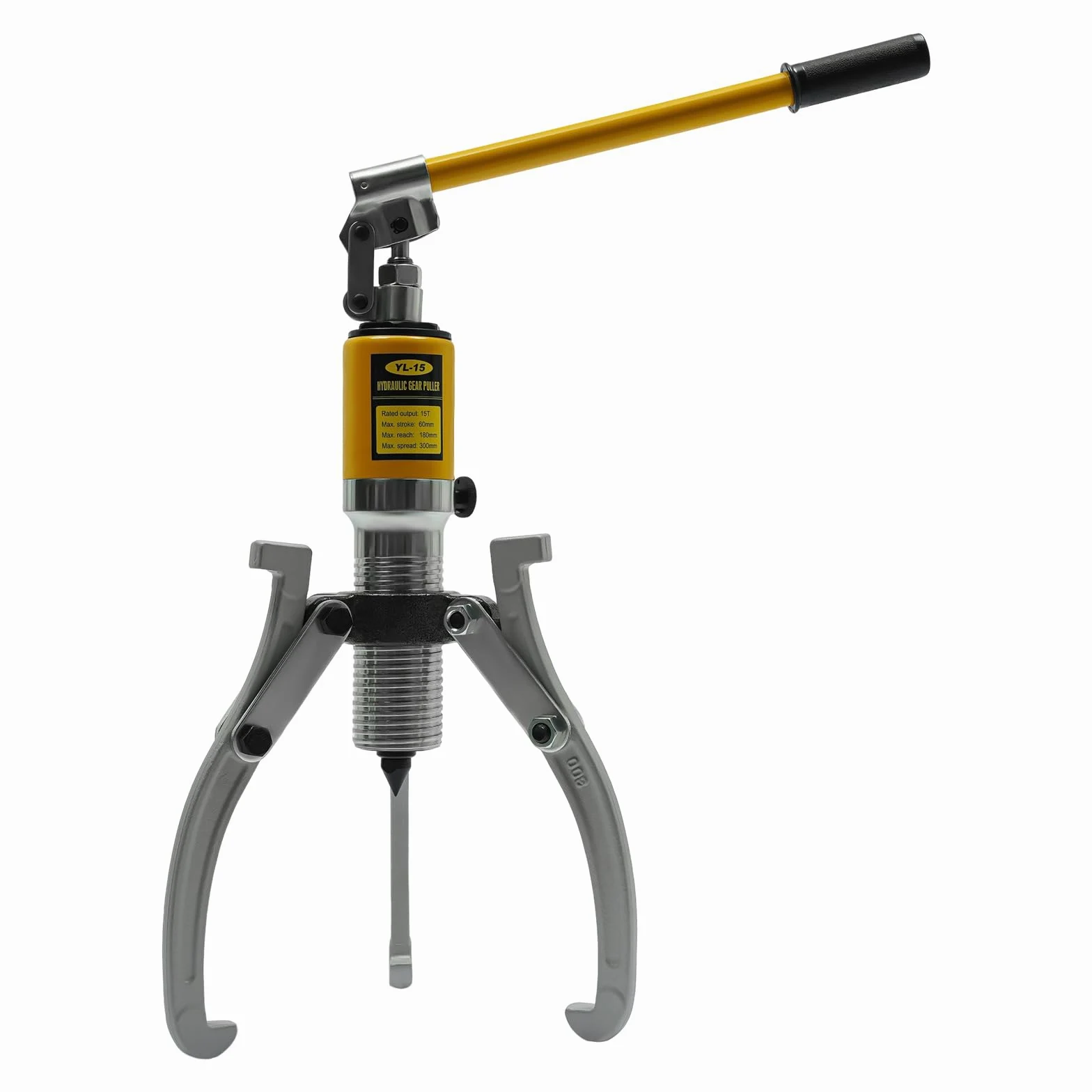 15T - Extractor de engranajes hidráulico, 300 mm, alcance máximo, extractor hidráulico de 2 o 3 mordazas para el desmontaje de cojinetes, mantenimiento del equipo