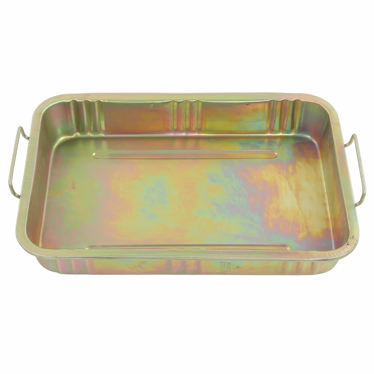 Bandeja de Goteo de Aceite Galvanizado 640x440x105mm Recipiente de Drenaje de Metal para Mecánica de Motocicletas