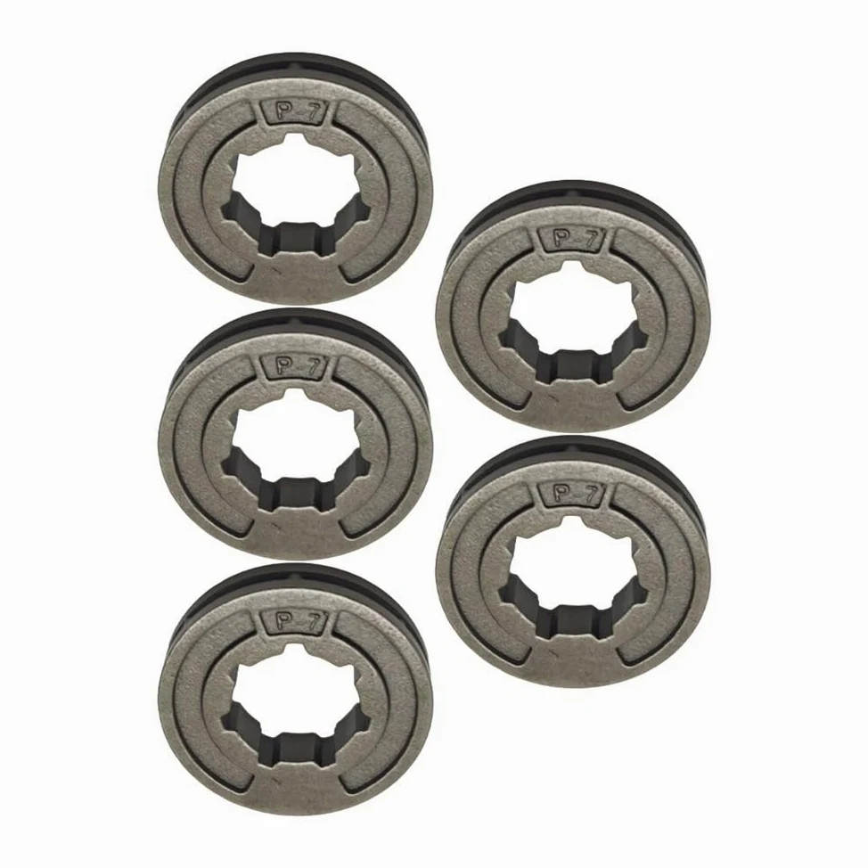 5 piñones de transmisión de Cadena compatibles con MS260, 026, MS240, 026, MS251, MS211, MS261, MS211C, Repuesto de Motosierra, 3/8PL, P7, diámetro Interior de 17 mm.