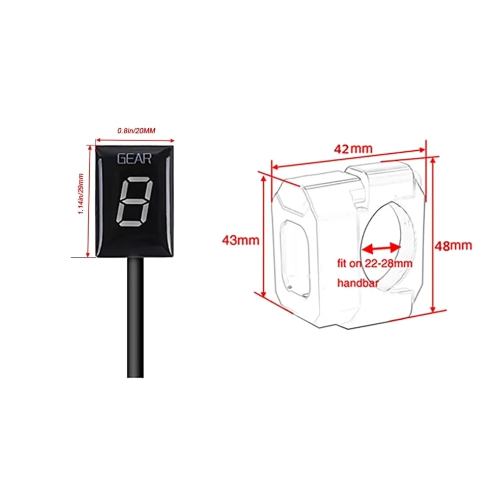 Pantalla Engranaje indicador Digital Indicador De Engranaje De Motocicleta para SU&ZUKI GSX750F GSX600F para Katana GSX600 F GSX750 F GSX 600 750 F Accesorios Medidor De Visualización De Engranajes