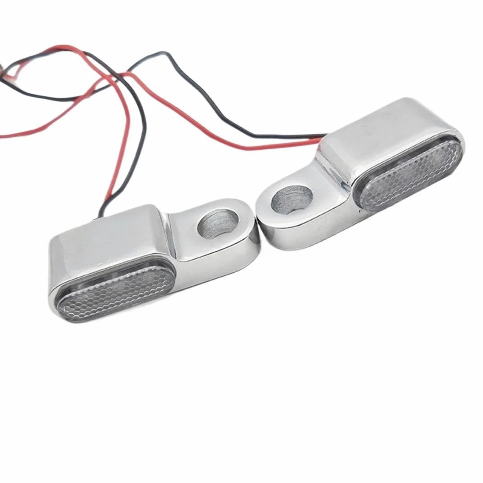 Luces de señalización Indicadores De Motocicleta Scooter 12 V | Indicadores de motocicleta Scooter de 12 V Luz de señal de giro(Black clear-L)