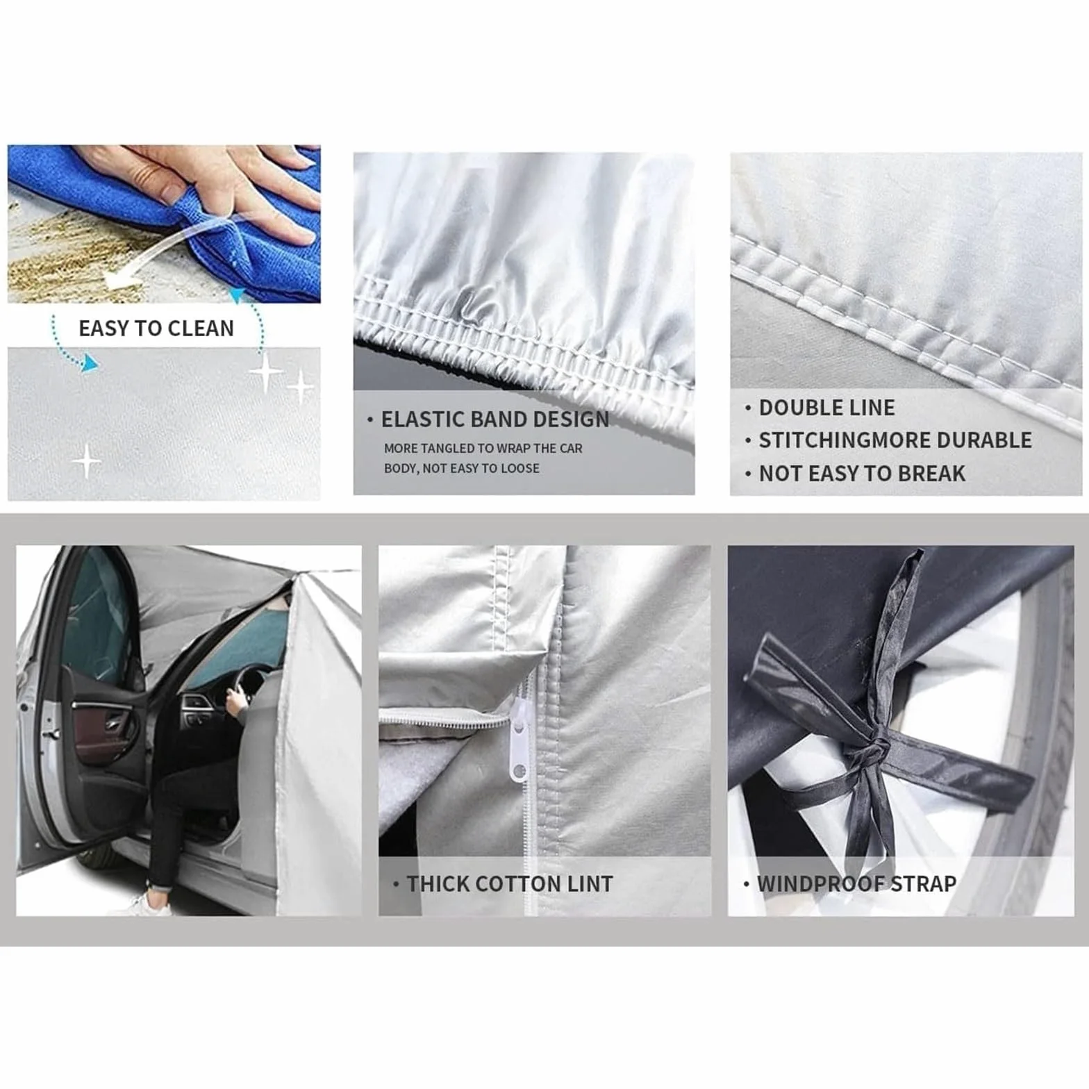 Fundas for Coche Funda for Coche Exterior for Volkswagen Transporter T5, Funda Completa for Coche, Impermeable, Transpirable, Grande, A Prueba De Polvo, Protector Solar, A Prueba De Viento, Tela Oxfor