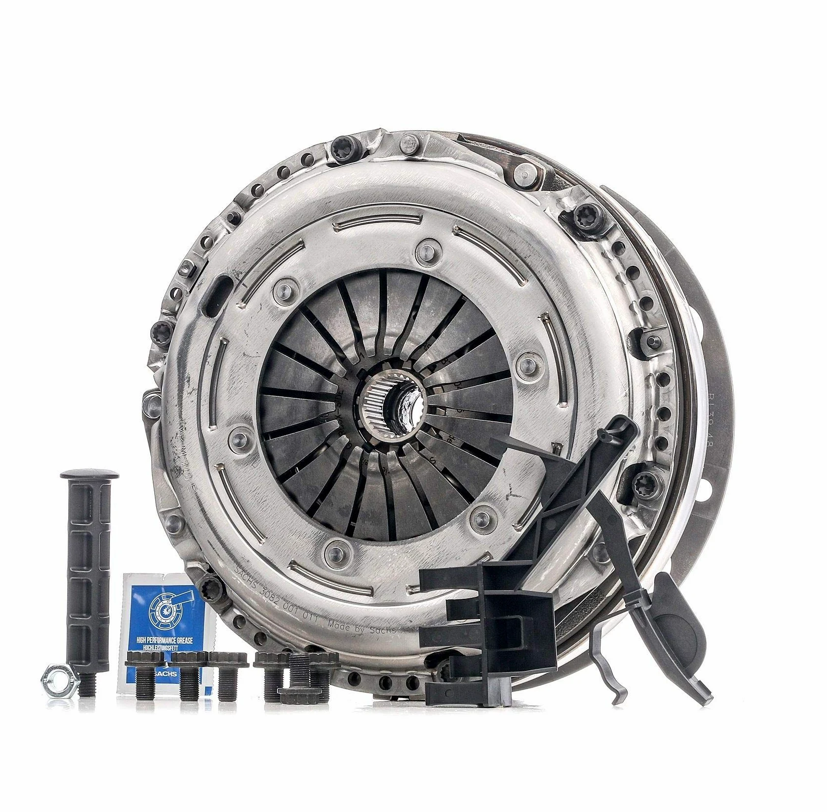 SACHS 2289 000 148 Kit de embrague completo con herramienta de montaje con placa de apriete de embrague con volante bimasa con tornillos de volante con tornillos para placas de presión sin cojinte de