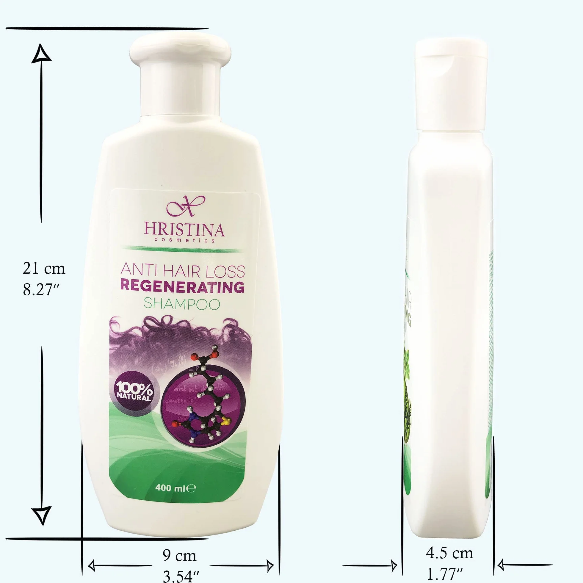 Champú regenerador anticaída 100% natural 400 ml