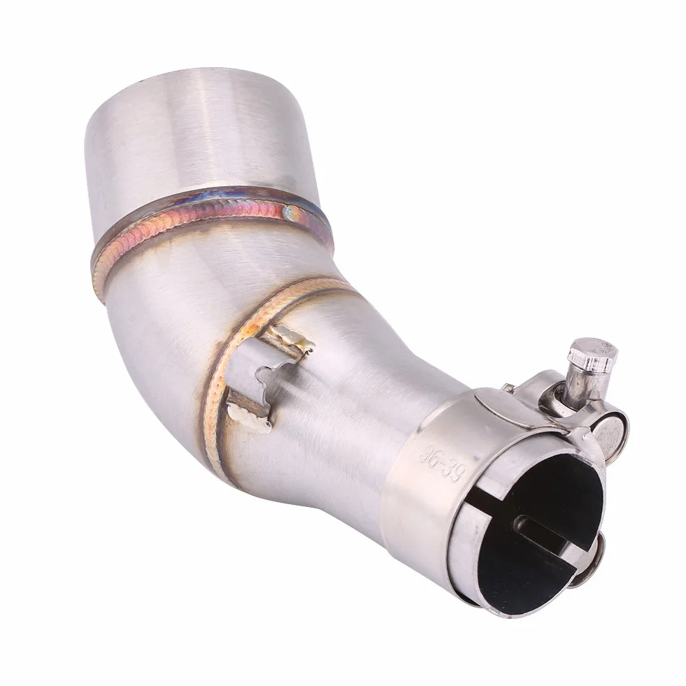 Qiilu tubo de escape intermedio motocicleta deslizamiento en escape medio enlace manguera adaptador para R25 R3 2013-2016