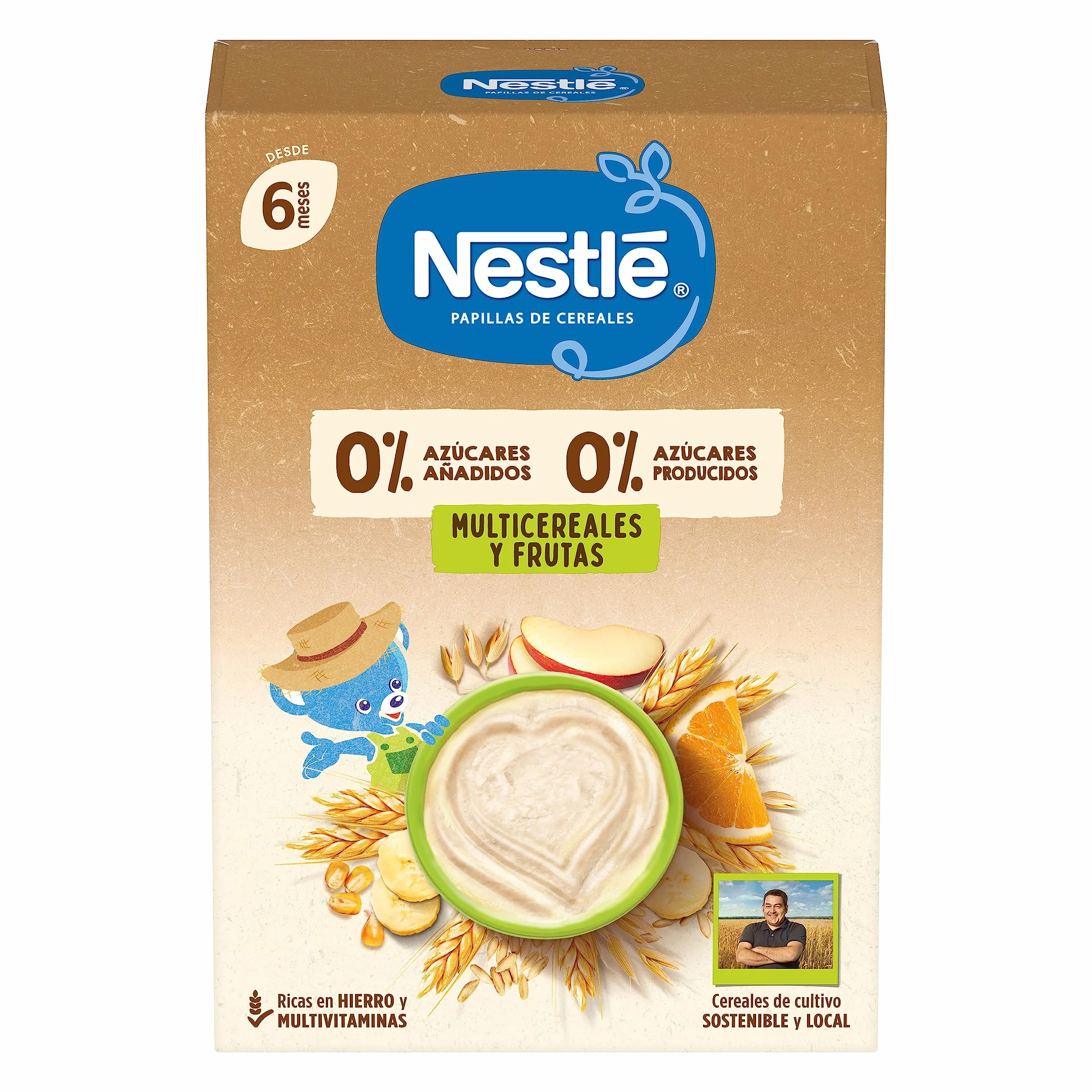 Nestlé Papilla de Cereales Multicereales con Frutas 6 meses 6 x 270 g
