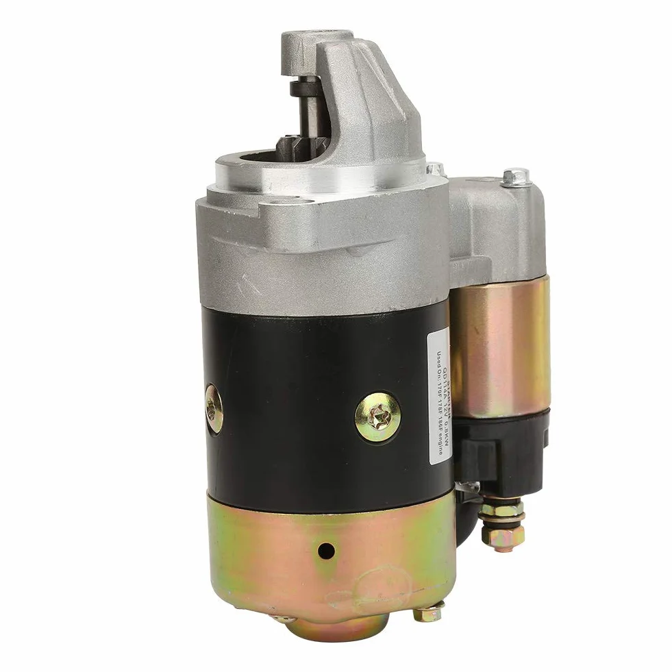 Fafeicy Motor de arranque QD114A 12V 0.8KW, 8 Dientes Motor de Arranque Eléctrico de Rotación Inversa, 26 mm Diámetro del engranaje, Para Bomba de Agua, Motor y Motor de Gasolina