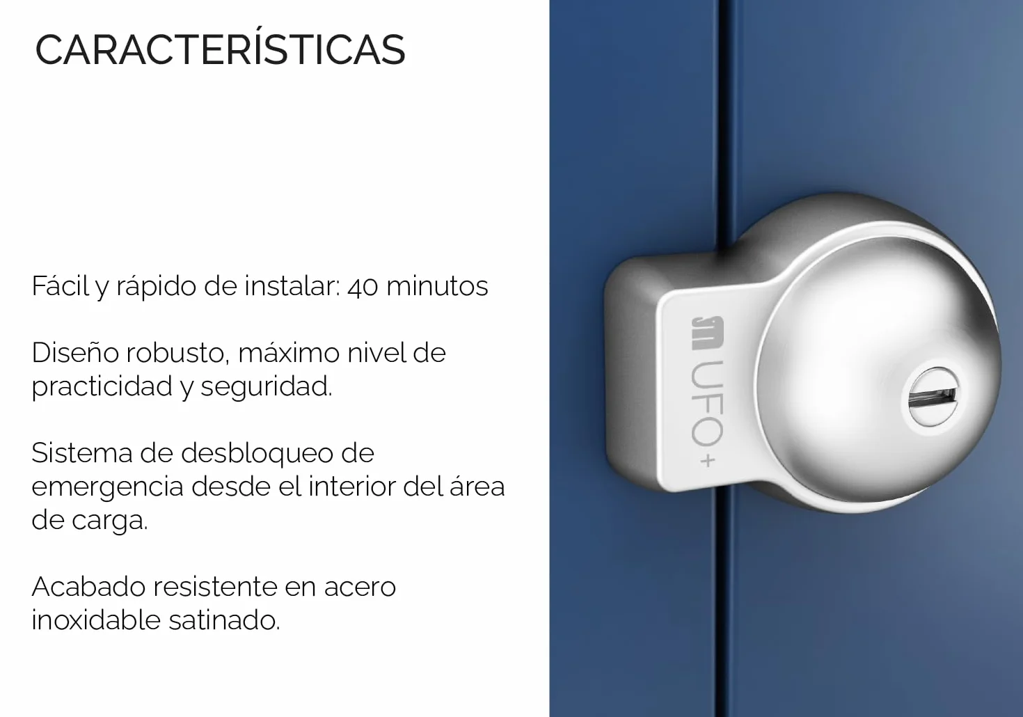 Juego de 2 Cerraduras Antirrobo para Furgoneta UFO+