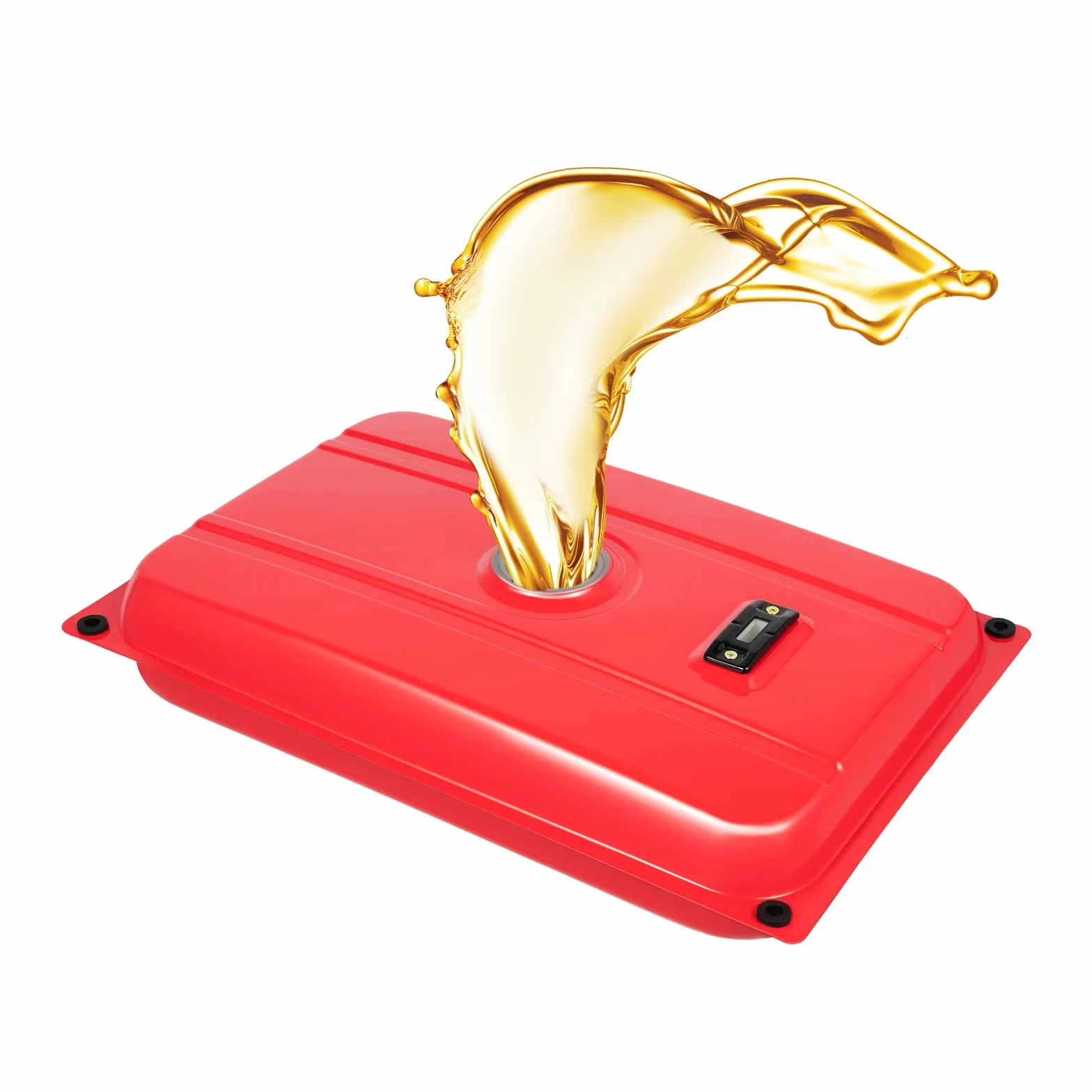 Depósito de gasolina universal de 15 l con interruptor de combustible y 4 almohadillas amortiguadoras para el hogar, construcción
