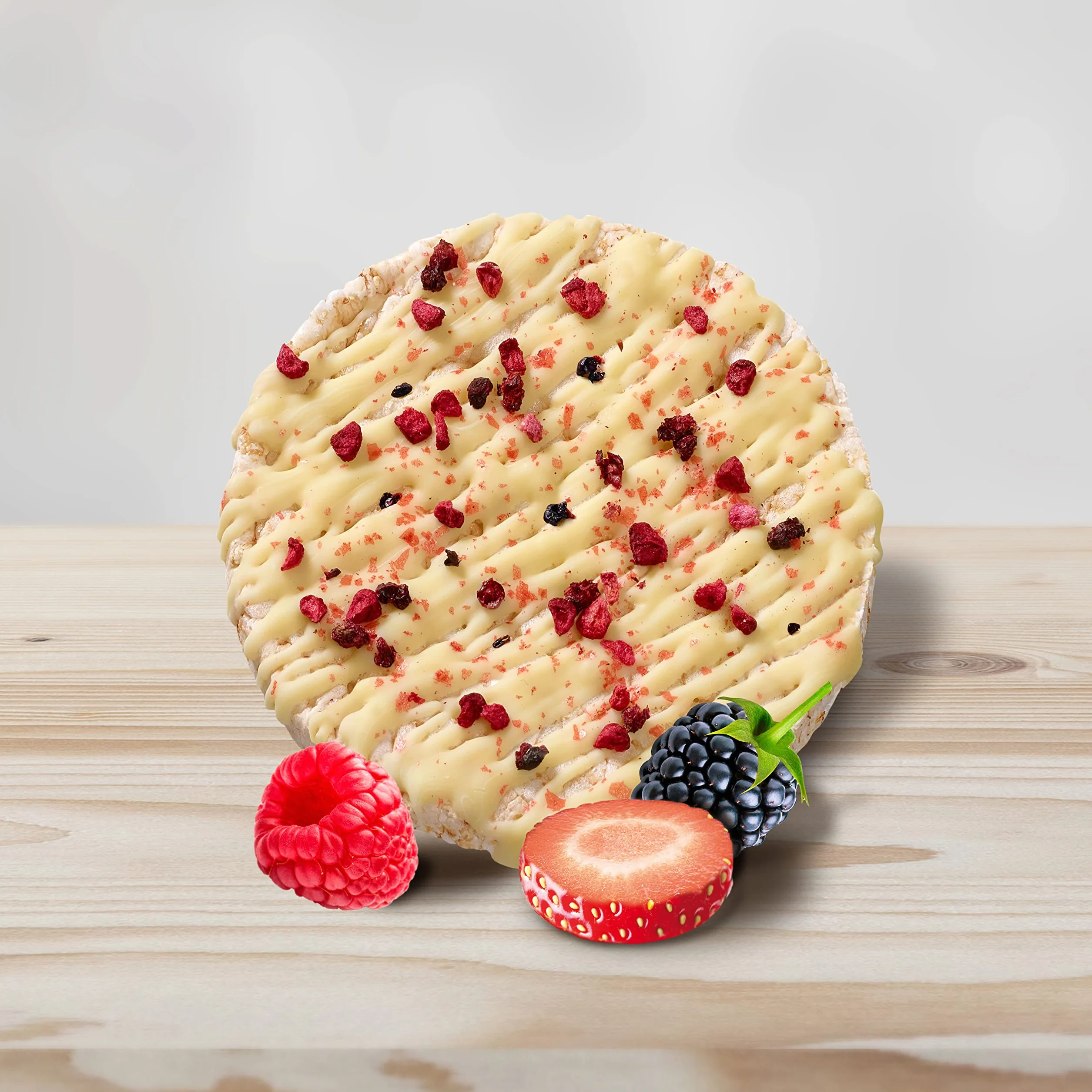 Bicentury Tortitas de arroz con Chocolate Blanco y Frutos Rojos 14 unidades