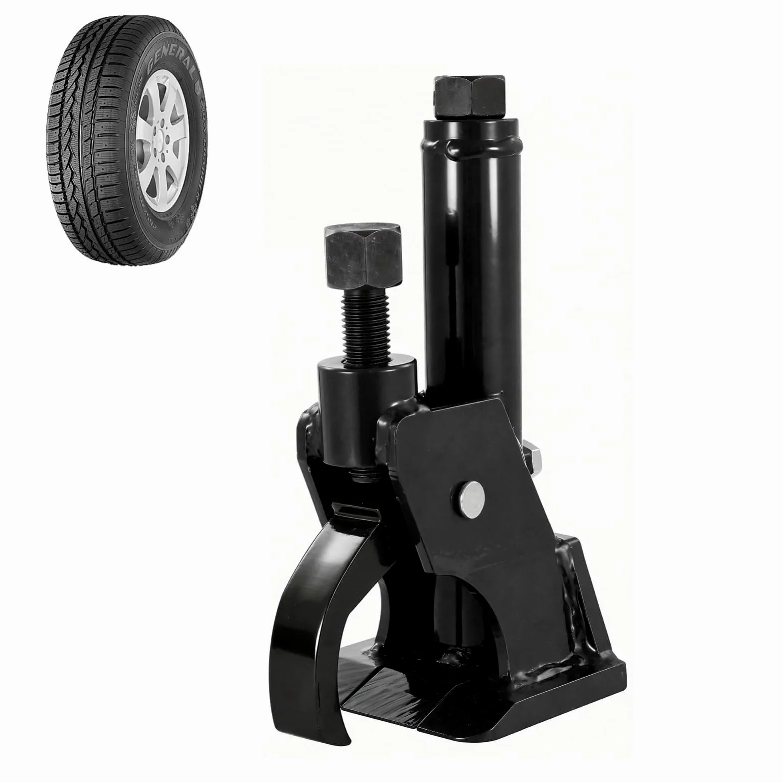 Destalonador manual de neumáticos, herramienta portátil para cambio de neumáticos para ruedas de 97-107 cm (38-42 pulgadas), herramienta de reparación de neumáticos de alta resistencia con sist black