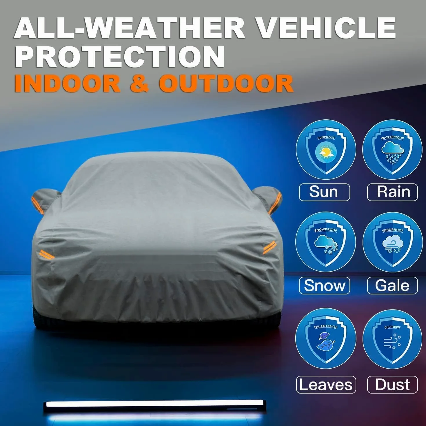 Kayme Funda Coche Resistente, Cubre Coches Compatibles con Volvo V70(1996-2016), Exterior Impermeable Transpirable Anti-UV Antipolvo de 6 Capas, Cubierta para Coche.