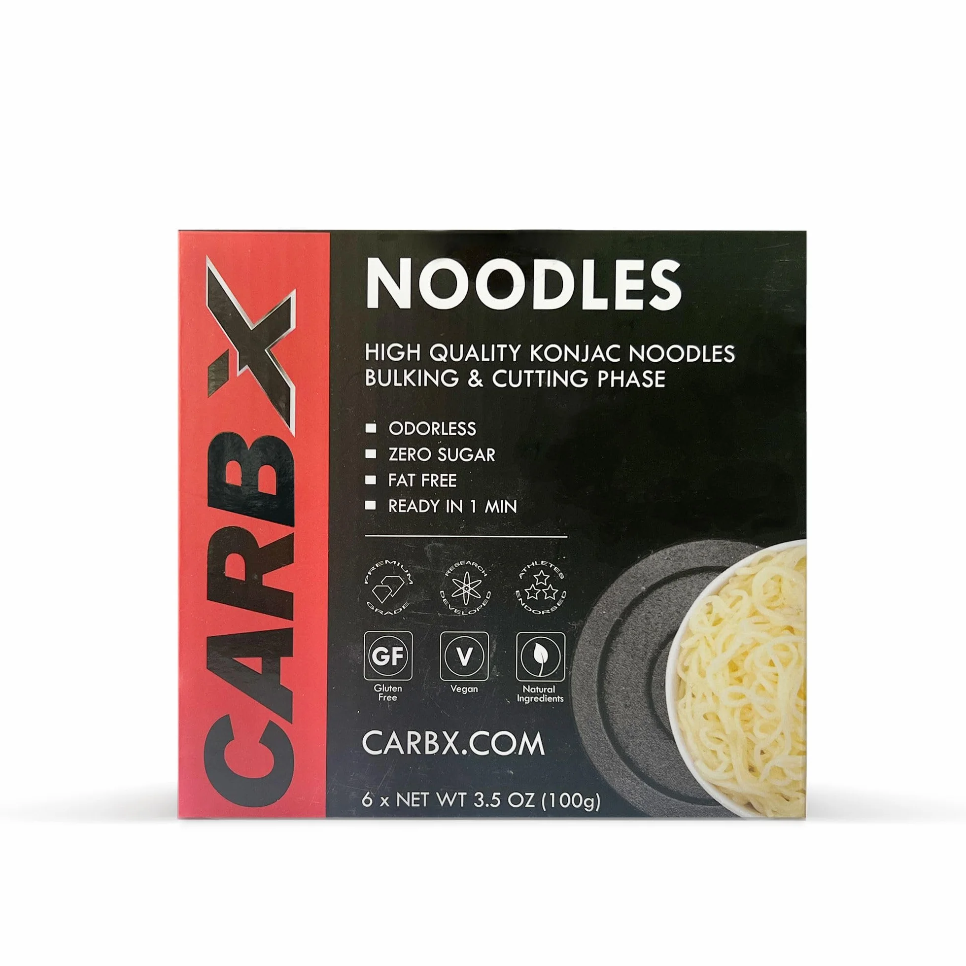 Noodles Shirataki Pasta Konjac 600 g 6 Raciones Bajo en Calorías Sin Azúcar Keto Low Carb