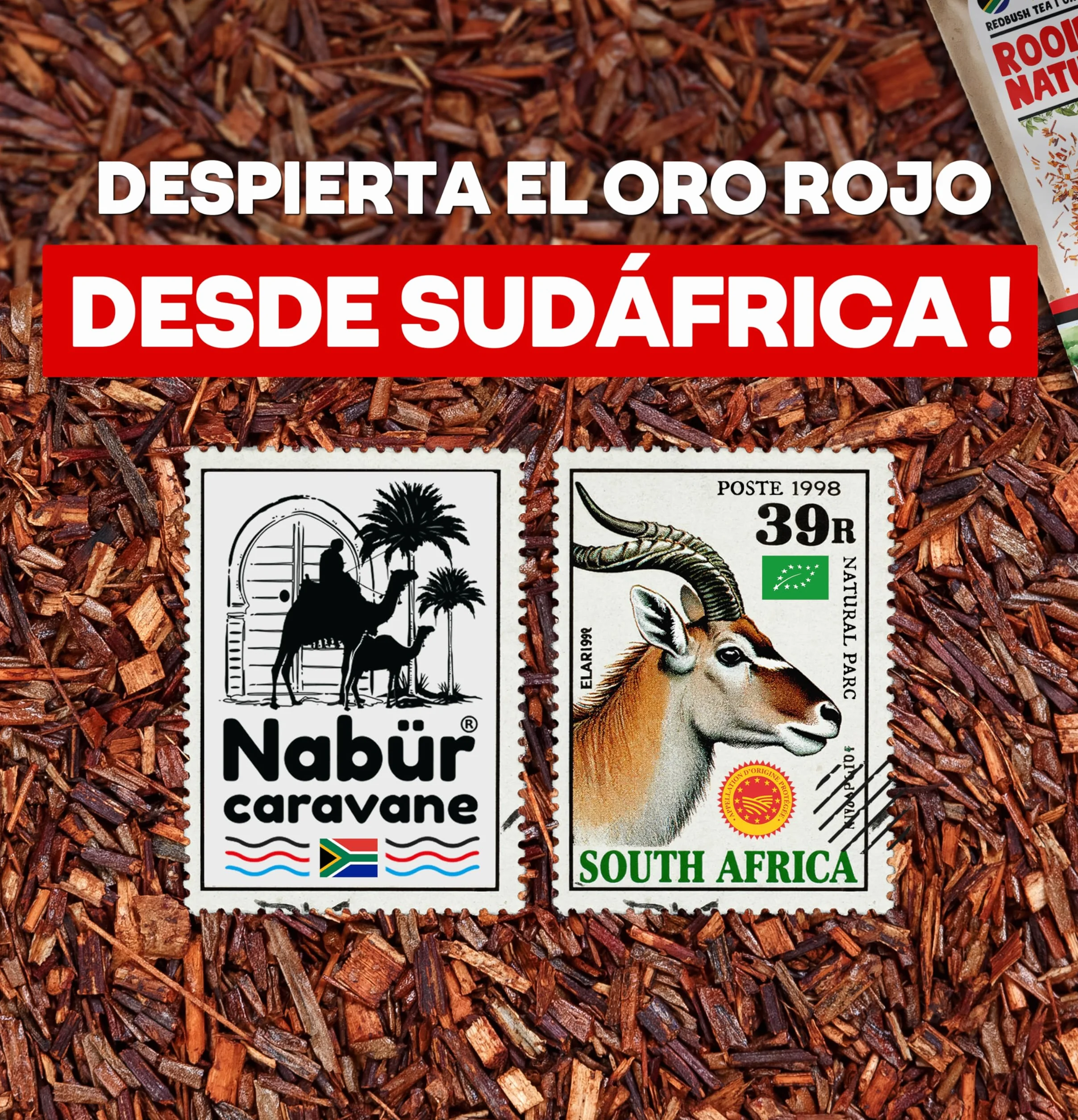 Rooibos Biologico Sfuso Bio 200g Tè Rosso Antiossidante 0% Teina Caffeina Nabür