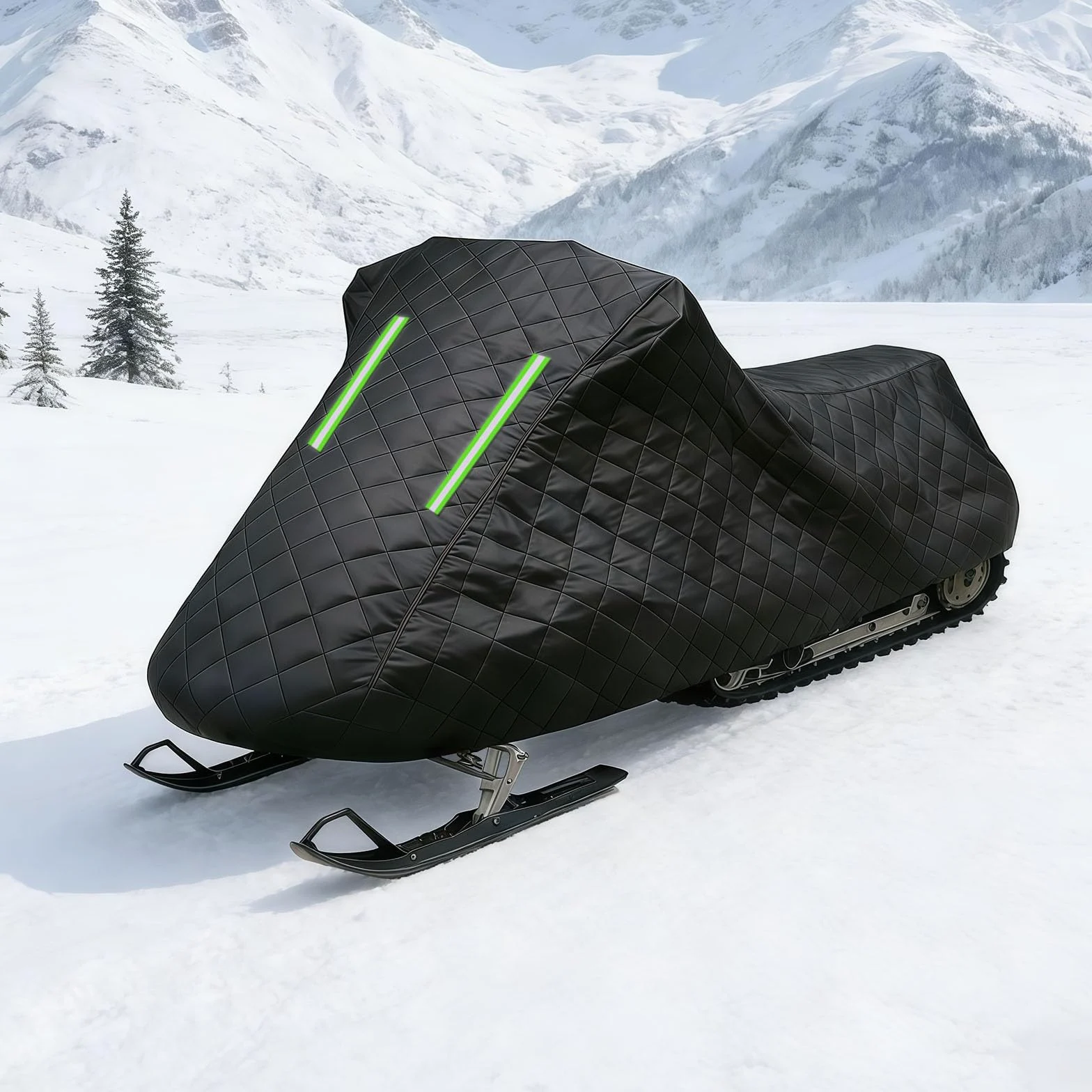Funda Moto Nieve para Yamaha Apex LE|Funda Protectora Impermeable para Motos de Nieve de Tejido Oxford con Hebillas Cortavientos y Bandas elásticas|Protección arañazos y UV