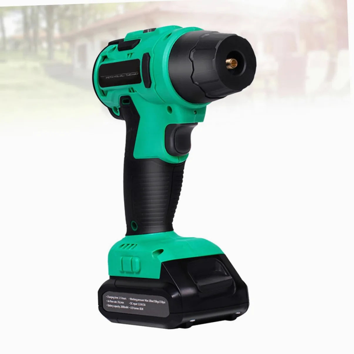 Cabilock Inflador Portátil para Coche Inalámbrico Pantalla Digital Verde | Cuerpo Abs, Agarre Cómodo y Diseño Ergonómico, bajo Consumo Medición Inteligente