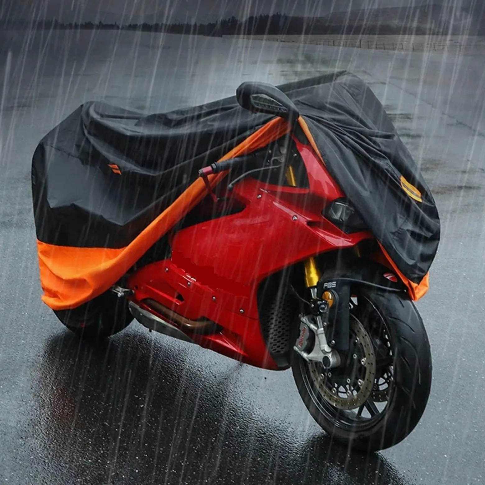 Funda para Moto Protector Cubierta Cubierta impermeableprueba de Polvo para Exteriores, Cubierta para Moto, Scooter, Motores, Polvo, Lluvia, Cubierta Protectora UV para Todas Las Estaciones(XXL)