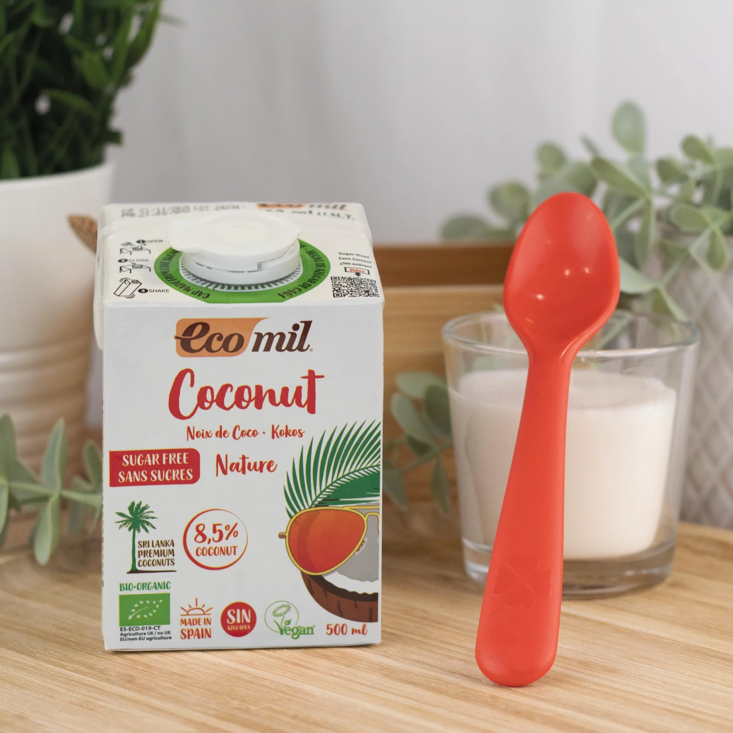 Ecomil Leche de coco Bio 500ml Sin lactosa sin gluten sin soja