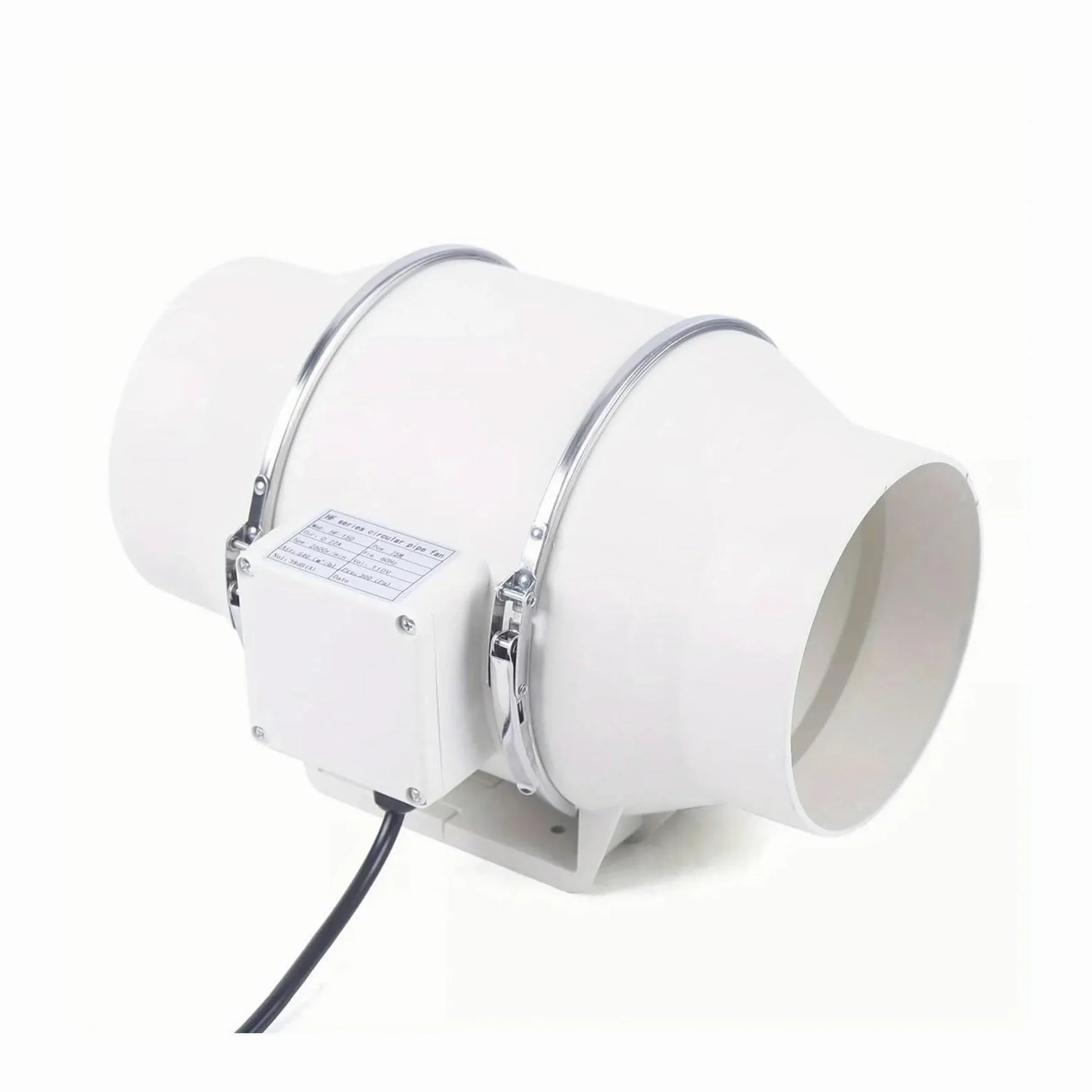VCHICS Extractor de aire, Ventilador de conducto en línea 4'', 5'' y 6'', ventilador extracción silencioso for conductos Para baño/garaje/hogar(4 Inch)