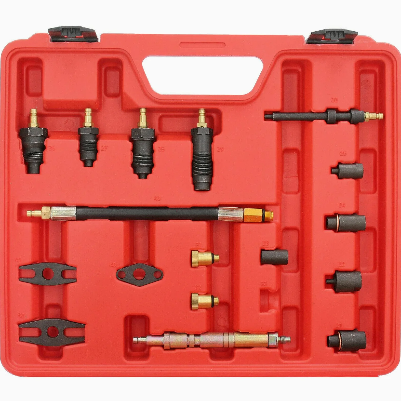 Comprobador de compresión, comprobador de compresión de 40 bares, 600 psi, para motores de gasolina y diésel, comprobación de presión de compresión para coches