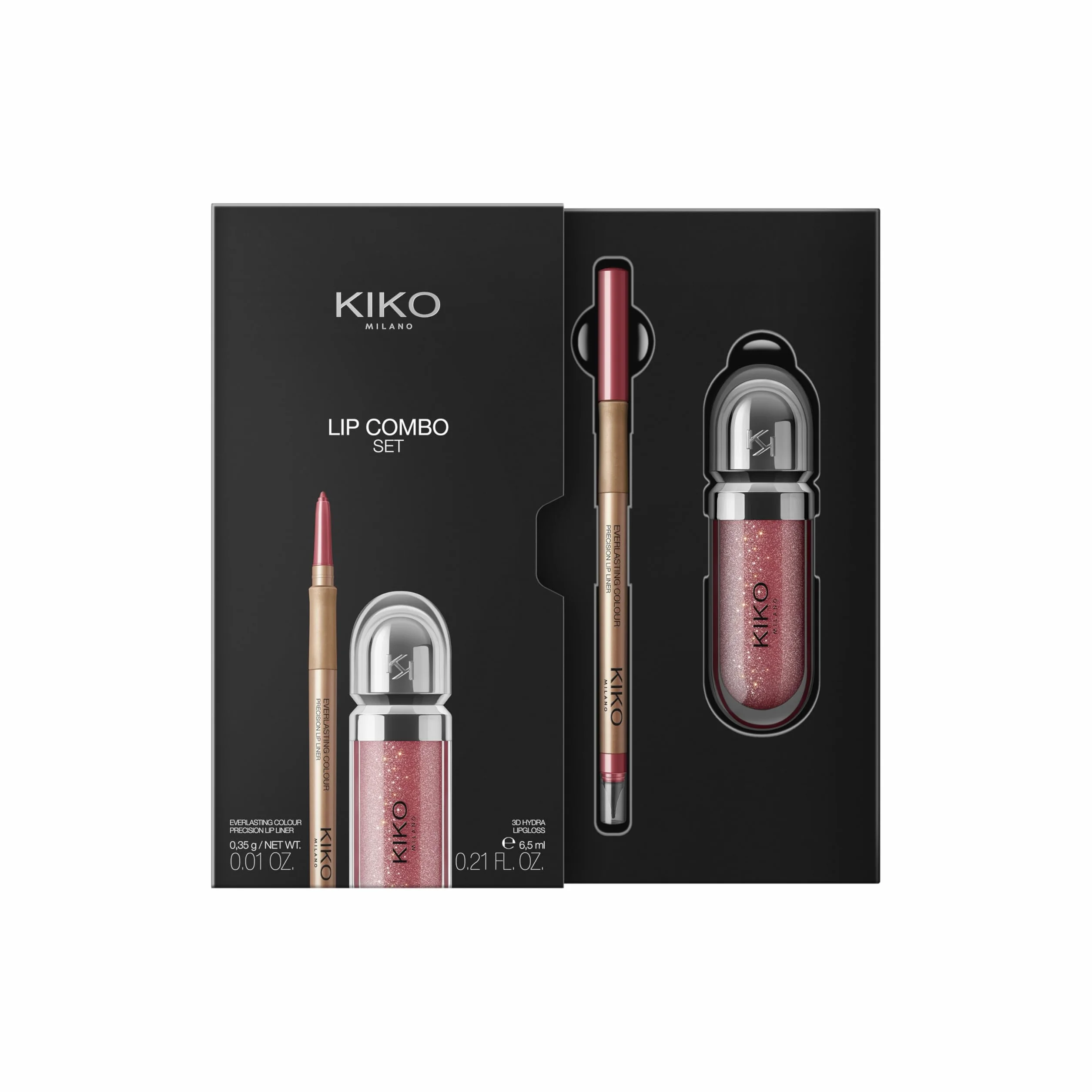 KIKO Milano Lip Combo Set 01, Set De Labios Hidratante Y Lápiz De Labios