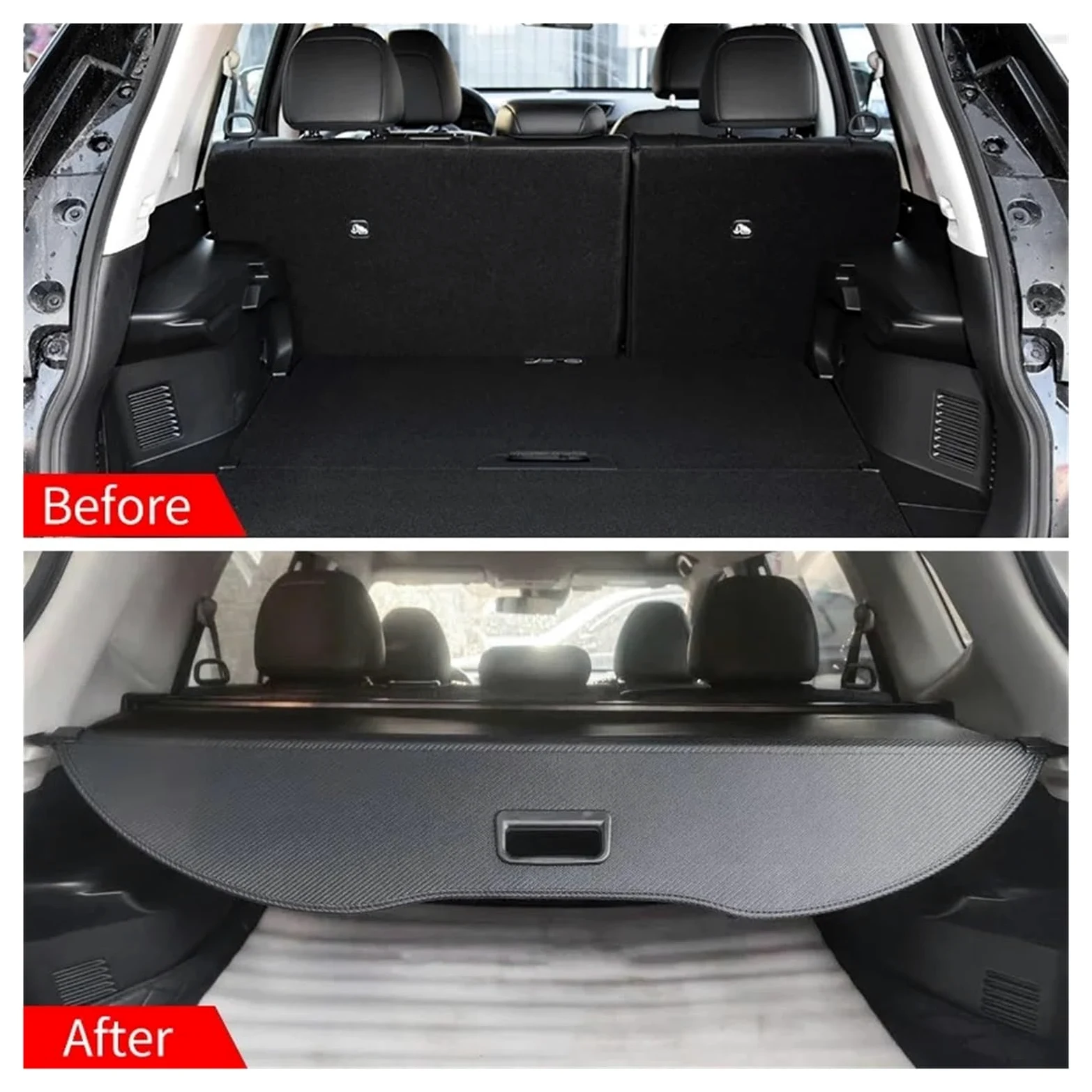 Cubierta Carga para Nissan para X-Trail para Rogue 2014 2015-2020 Cubierta Carga Maletero Portaequipajes Retráctil Escudo Impermeable Privacidad Cortina Maletero(Leather)