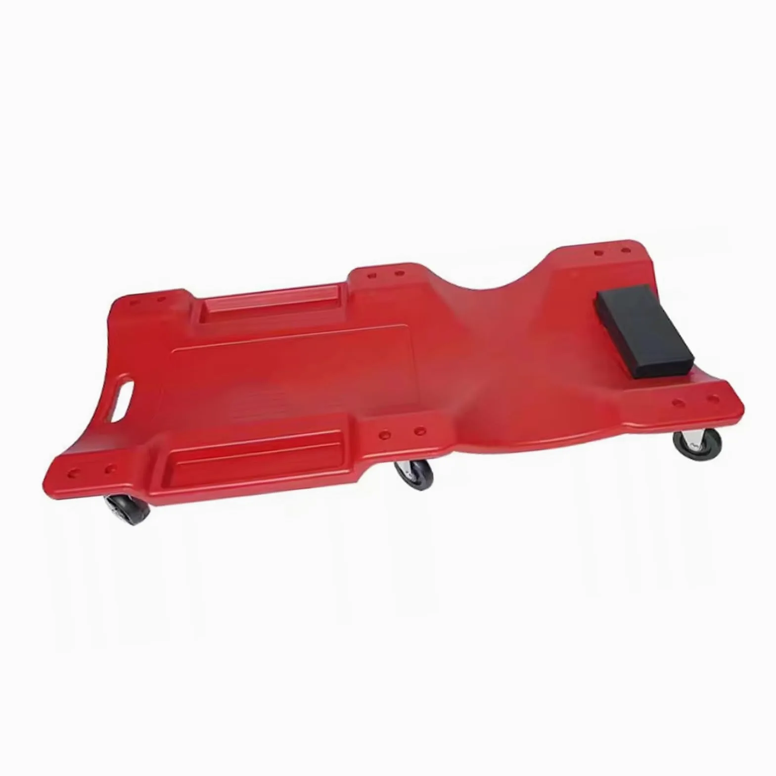 Tablero Mecánico Ergonómico, Rodante Debajo Del Automóvil De Perfil Bajo, Plástico For Garaje/tienda, Con Reposacabezas Acolchado Y 2 Bandejas Herramientas, Capacidad 330 Libras(Red,91.8x42.8x11cm)