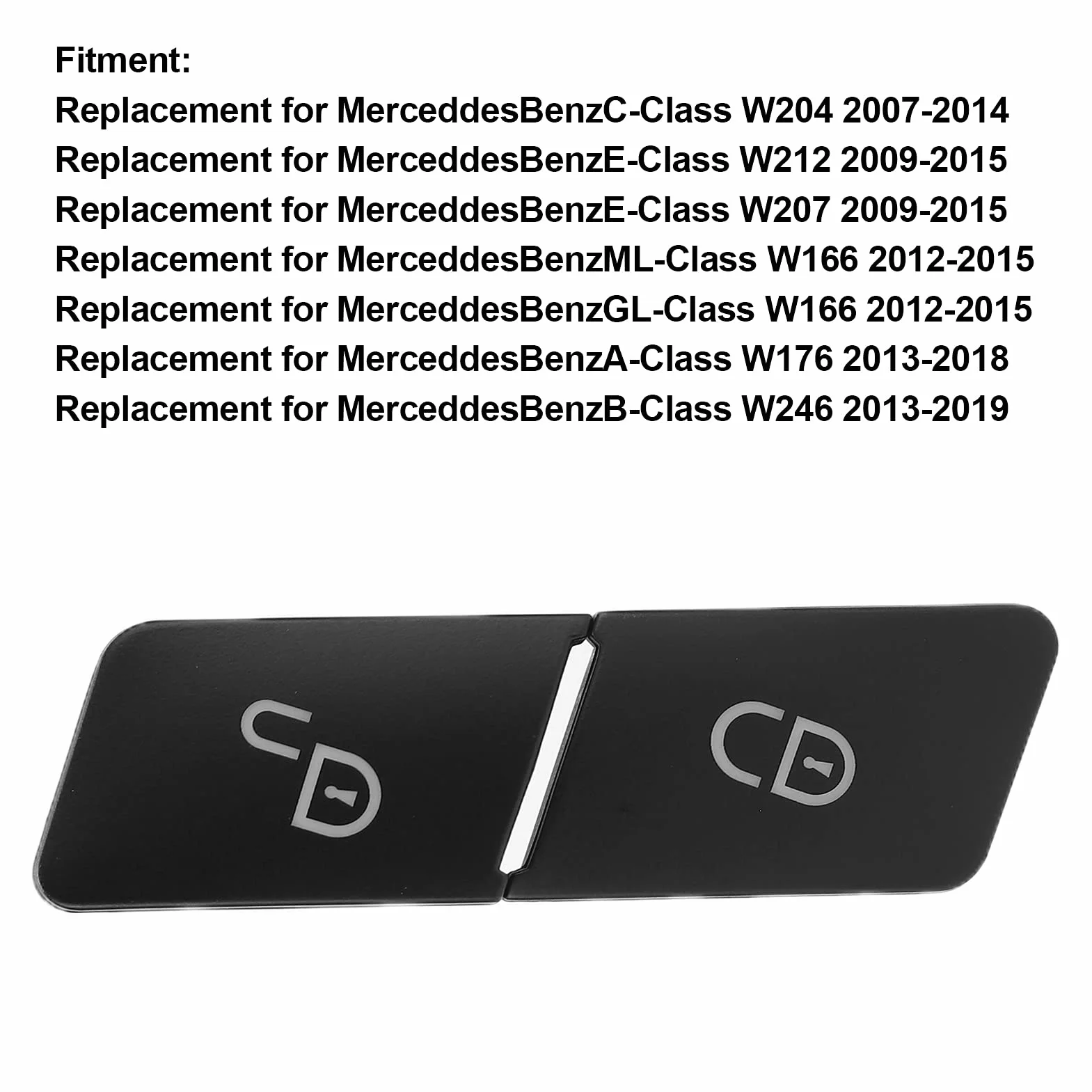 Interruptor De Bloqueo De Puerta, Interruptor De Bloqueo De Puerta, Lado Del Conductor, 2 Botones De Interruptor De Bloqueo De Puerta Izquierda Del Coche 2049058402 Reemplazo Para Benze-class W207 200
