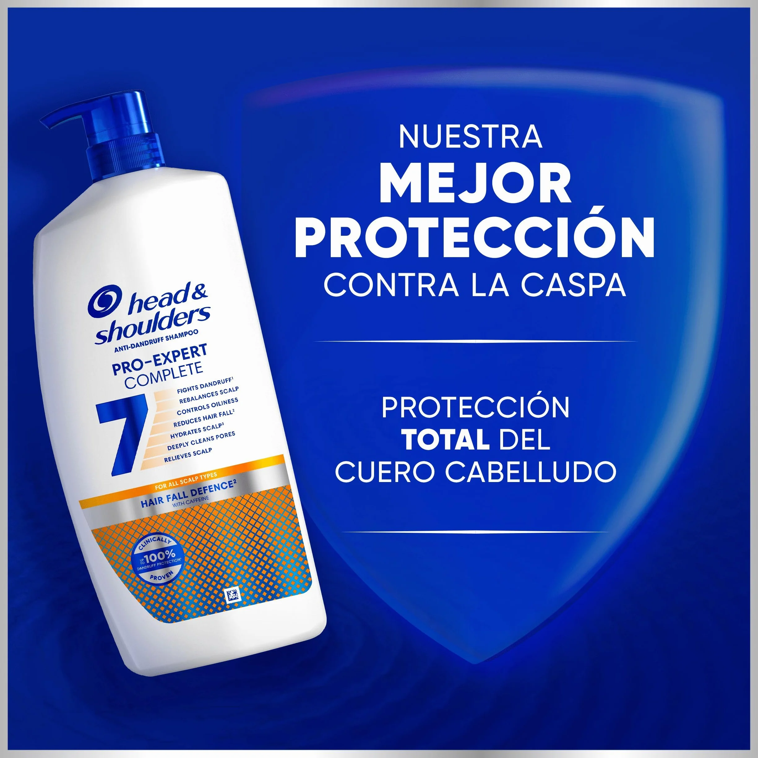 H&S Pro-Expert 7 Champú Anticaspa Anticaída 800ml con Cafeína