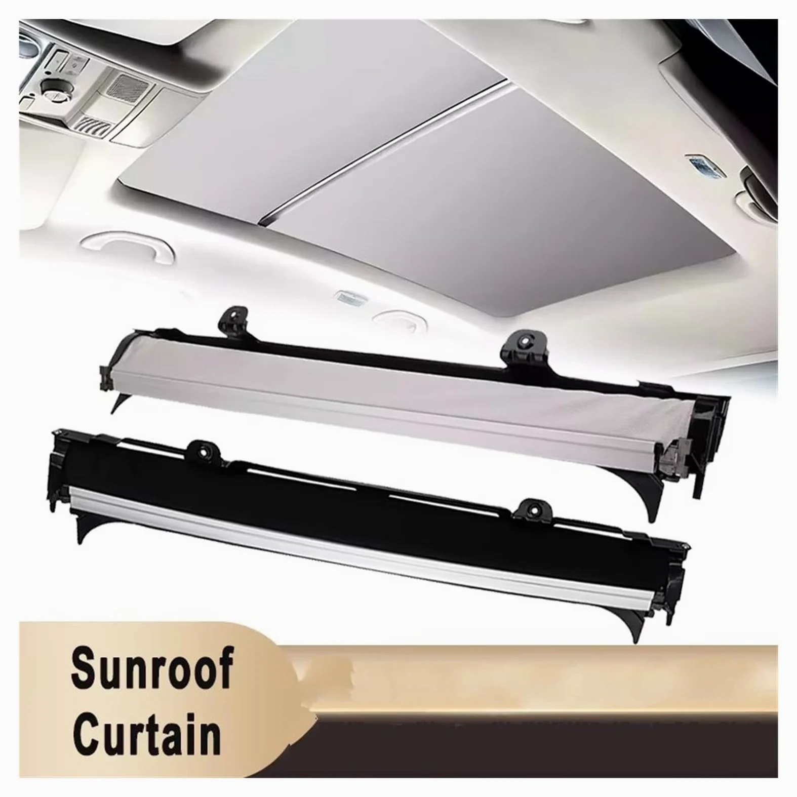 Parasoles Ventana para VW para Tiguan para Jetta para Golf6 para Passat para Variant para Sharan Cortina Panorámica Techo Corredizo Parasol Coche(Grey)