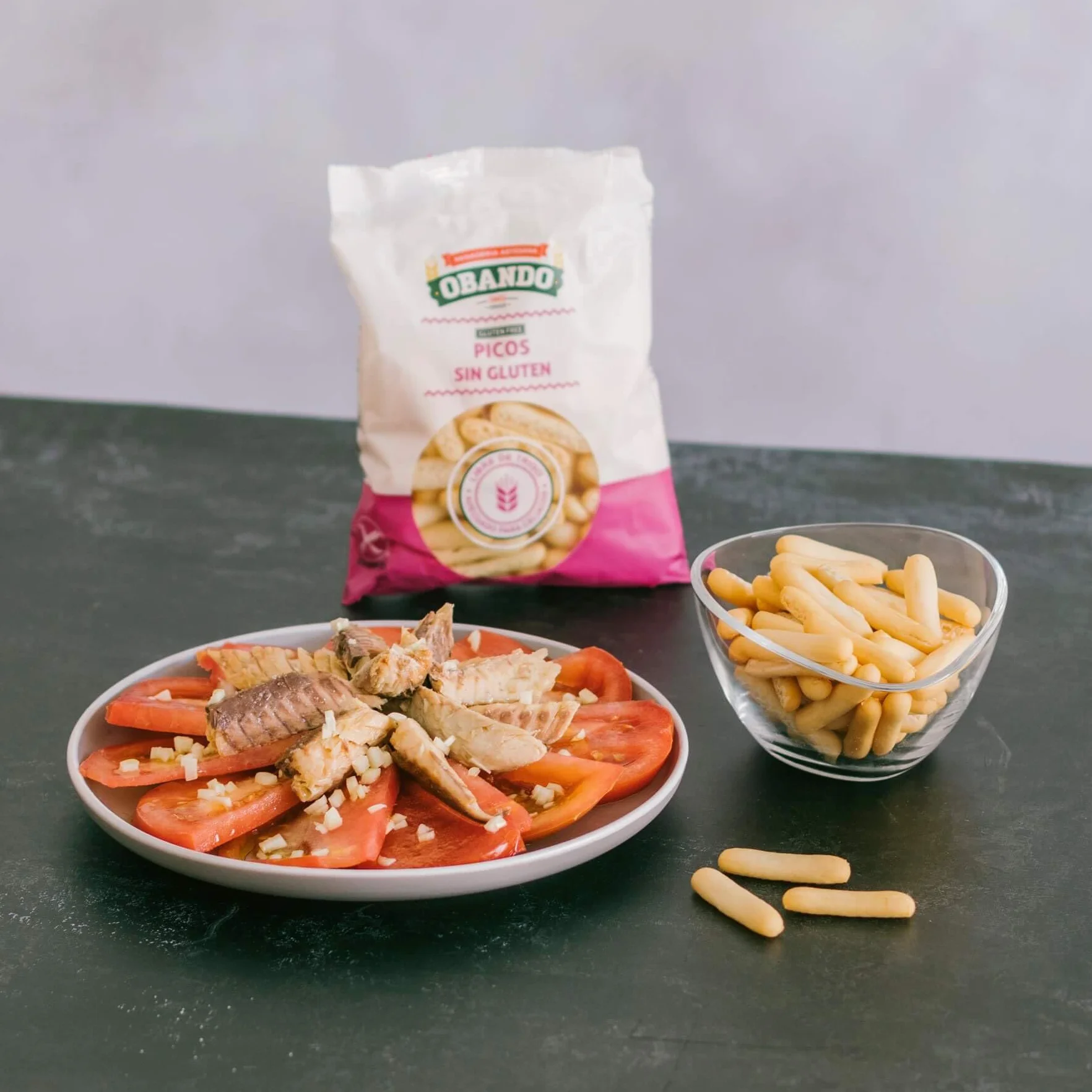 Picos de Pan Sin Gluten Artesanales Obando Pack 25 x 20 g Crujientes