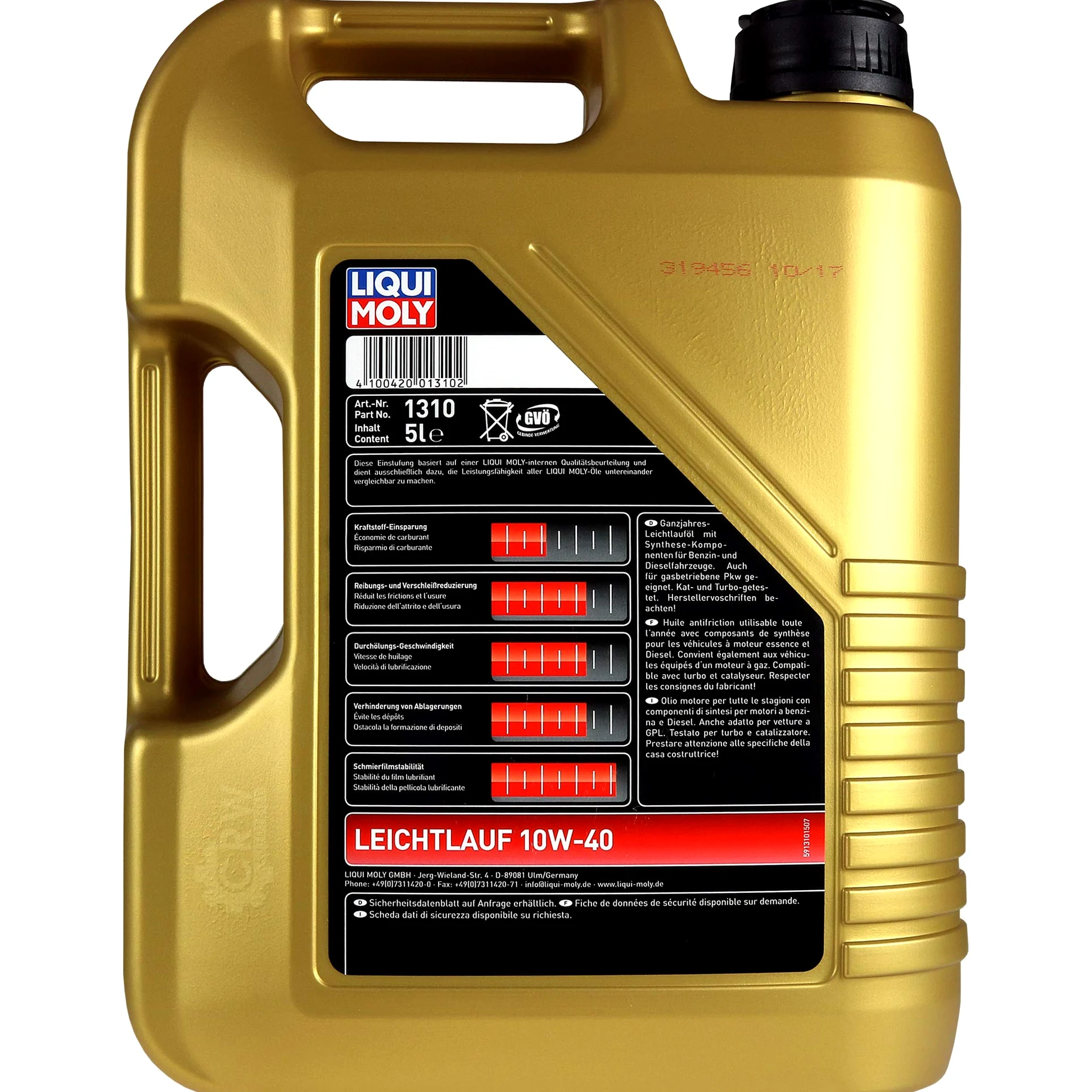 Juego de filtros de inspección 8 litros de aceite de motor de marcha suave 10W-40 SCT Germany
