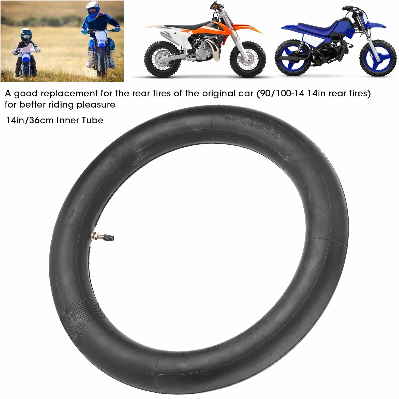 Neumático Trasero 90/100-14 PIT PRO Drit Bike Caucho Negro