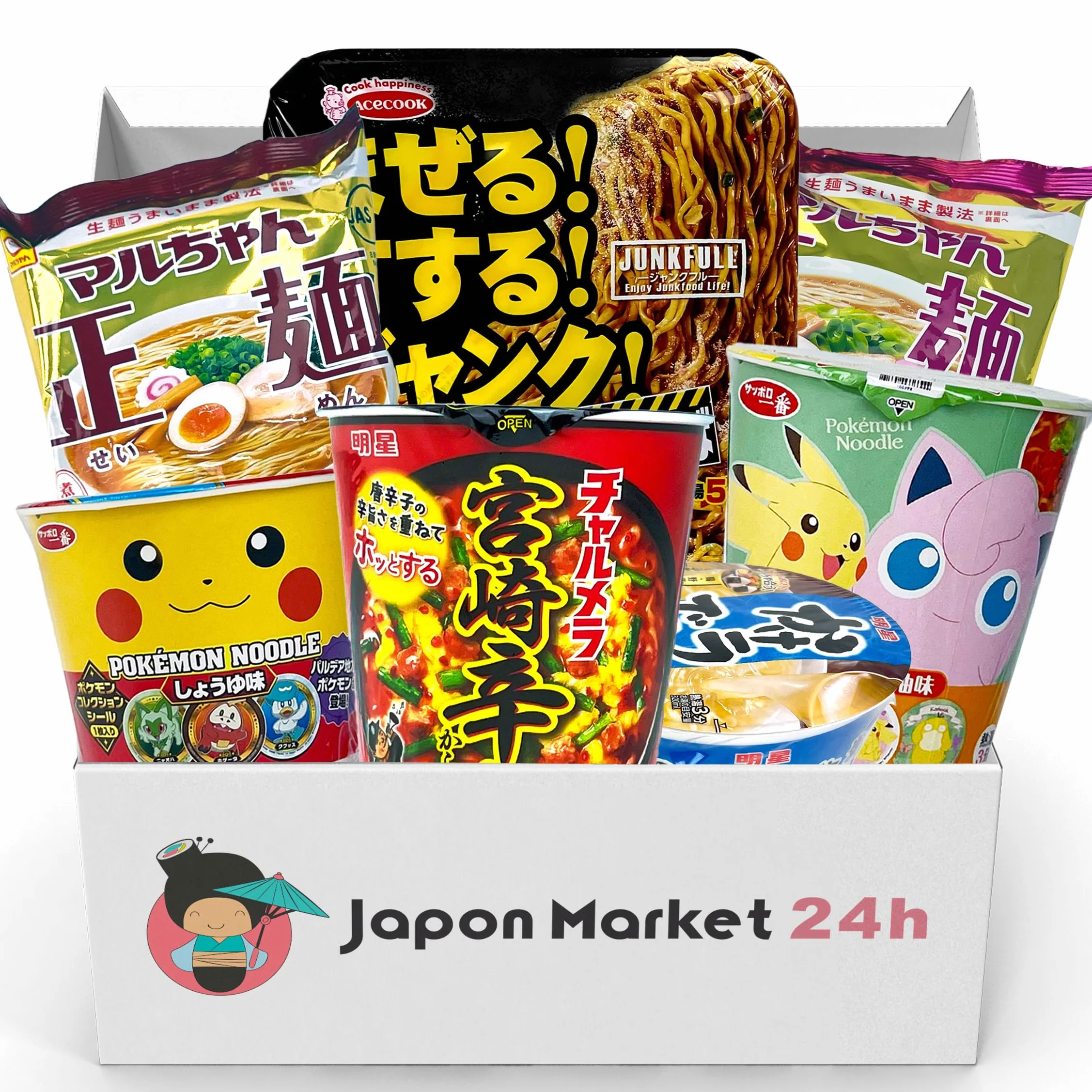 Pack de 7 Ramen Noodles Japonés Auténtico Importado de Japón Sabores Variados