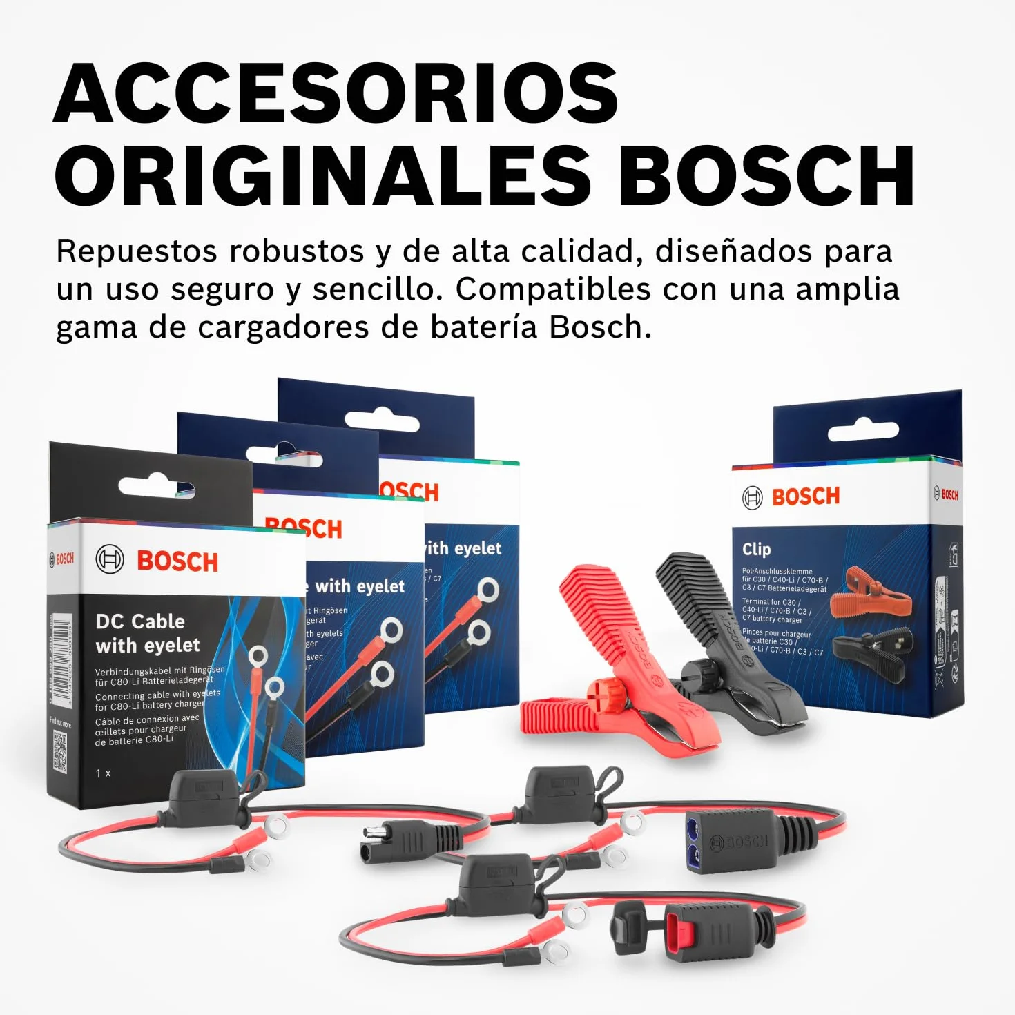 Bosch Cargador de Batería para Coche C80-Li, 15 Amperios, con Función de Carga Continua - para Baterías de Plomo-ácido, AGM, EFB, Gel y SLI, de 6V/12V, y de Litio (LiFePO) de 12V