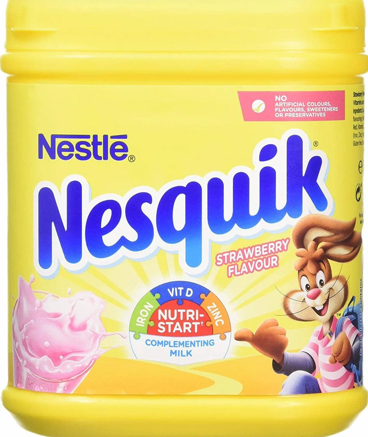 Nesquik Nestlé Mezcla de bebidas con leche sabor fresa 500 g