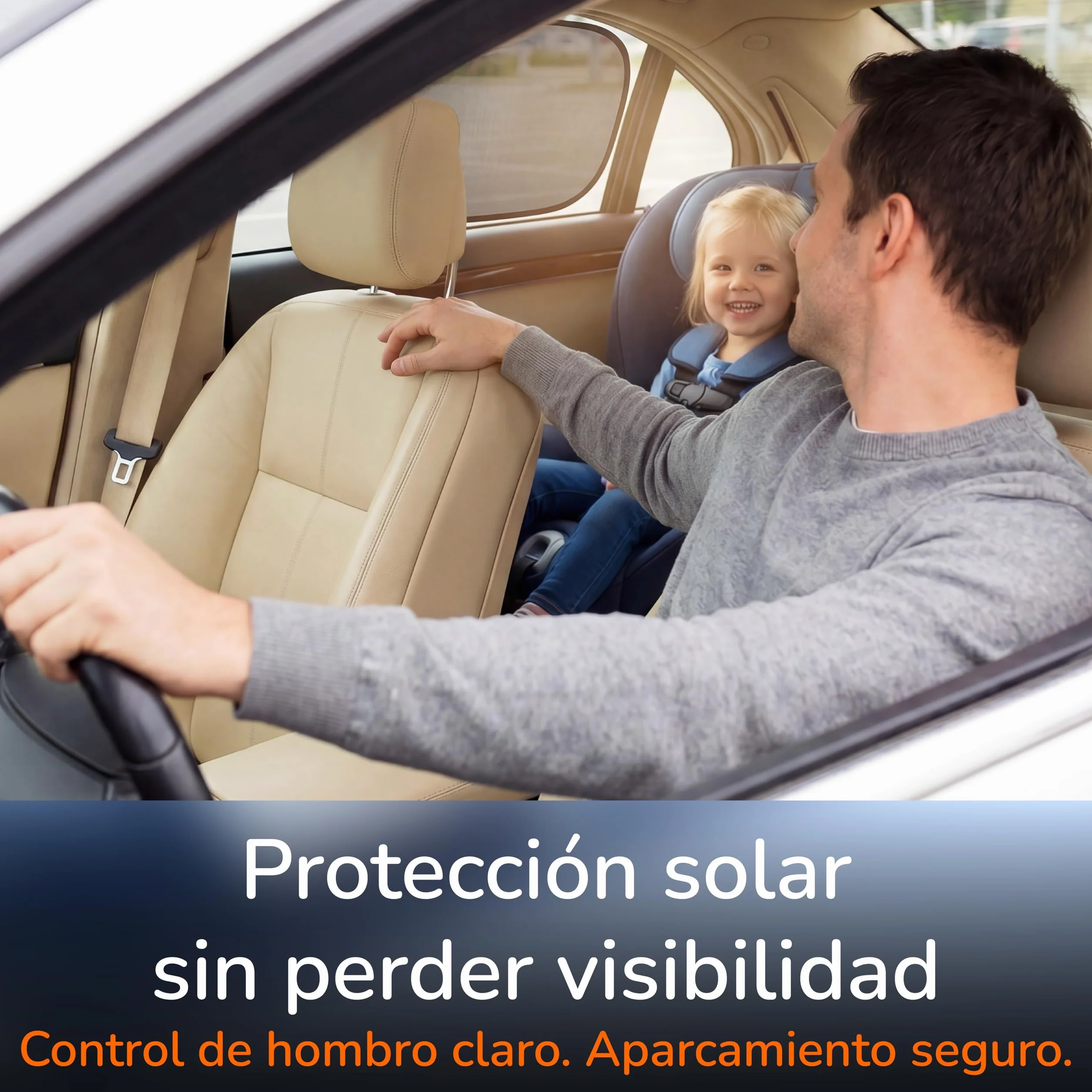 Upgrade4cars 2 x Parasol Coche Bebe con Protección UV | Protector Solar Autoadhesivo para Ventana Lateral Trasero | Interior Ventanas Laterales Niños