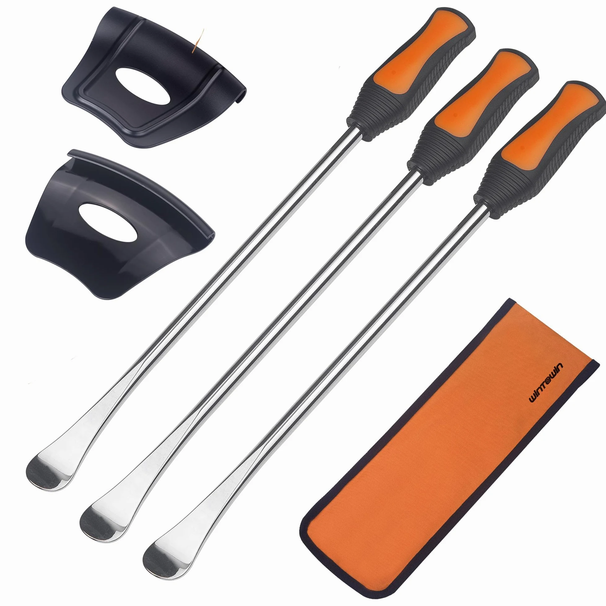 Juego de cucharas para neumáticos de 36,8 cm para motos Dirt Bike (3 cucharas de neumáticos + 2 protectores de llantas)