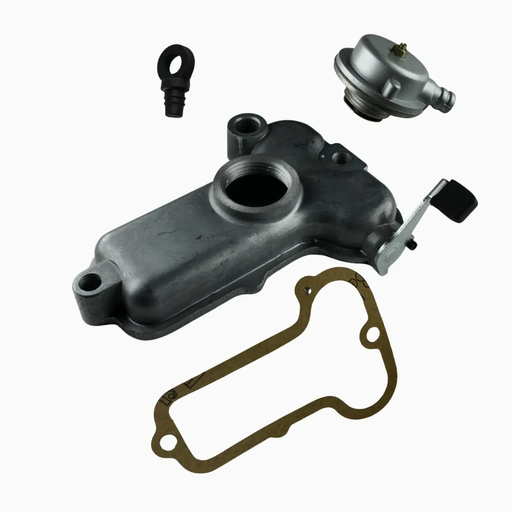 Kit de tapa de punterias con elevador completo – Compatible con motor Lombardini LDA 100, 4LD 640, LDA 640, 4LD 820, LDA 820, LDA 96 y LDA97 – Tapón de ventilación de aceite – Tapón de arranque –