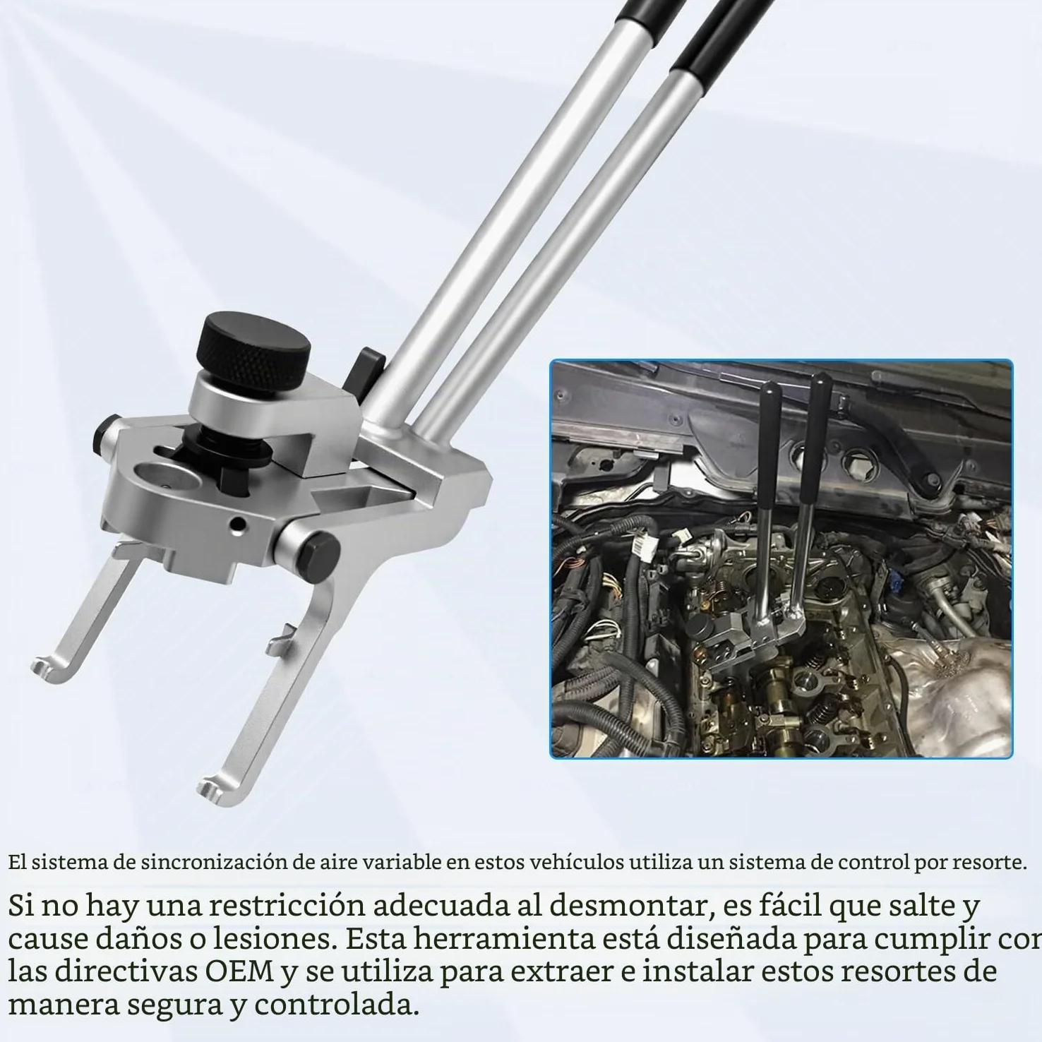 ZKTOOL 1033 Herramienta de Instalación y Extracción de Resortes de Presión de Válvulas, Adecuado para BMW N13 N20 N26 N51 N52 N53 N54 N55, Desmontaje del Resorte de Presión de Torsión de Válvulas