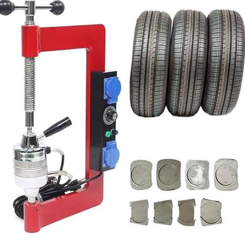 Vulcanizador de neumáticos para automóvil, herramienta de reparación de vulcanización de neumáticos con 8 moldes, kit de esparcidor de neumáticos de altura ajustable para coche y camión