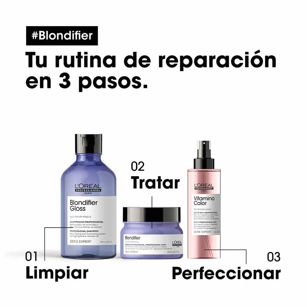 L'Oréal Professionnel Blondifier Gloss Champú Reparador e Iluminador 300ml