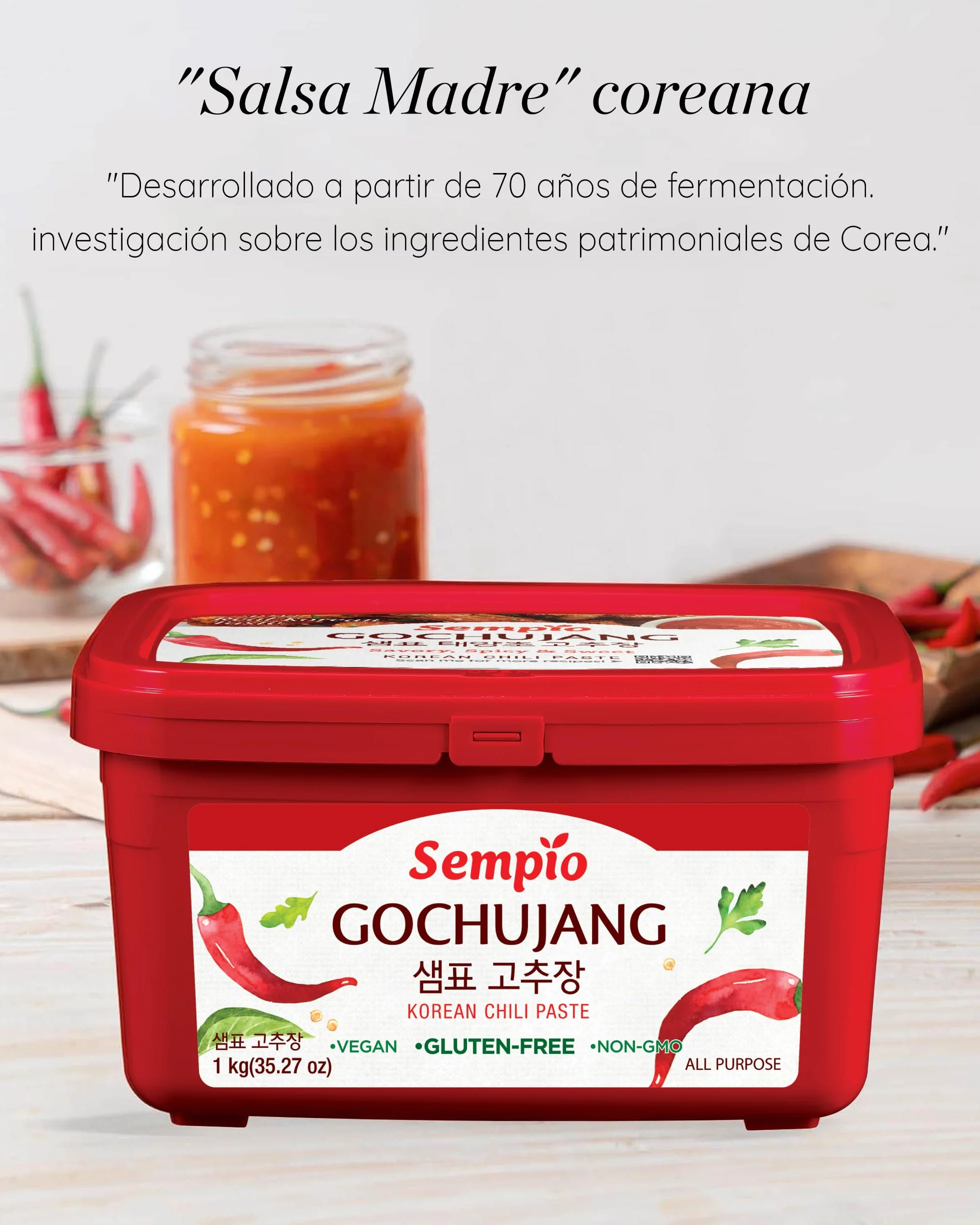 Sempio Gochujang Korean Chili Paste 1kg Sin Gluten