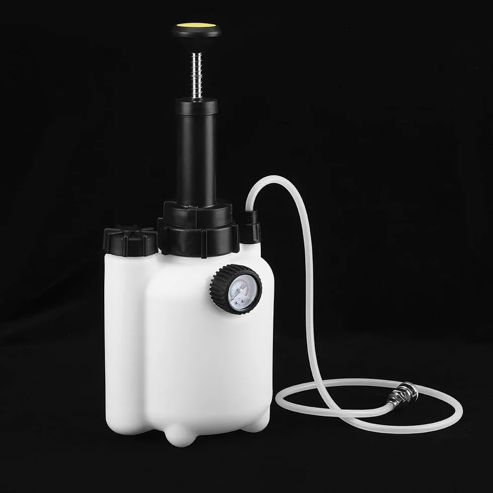 Extractor de líquido de frenos neumático de 3 L, herramienta dispensadora de aceite de motor con manómetro, manguera resistente al aceite para el cambio de fluido de transmisión de